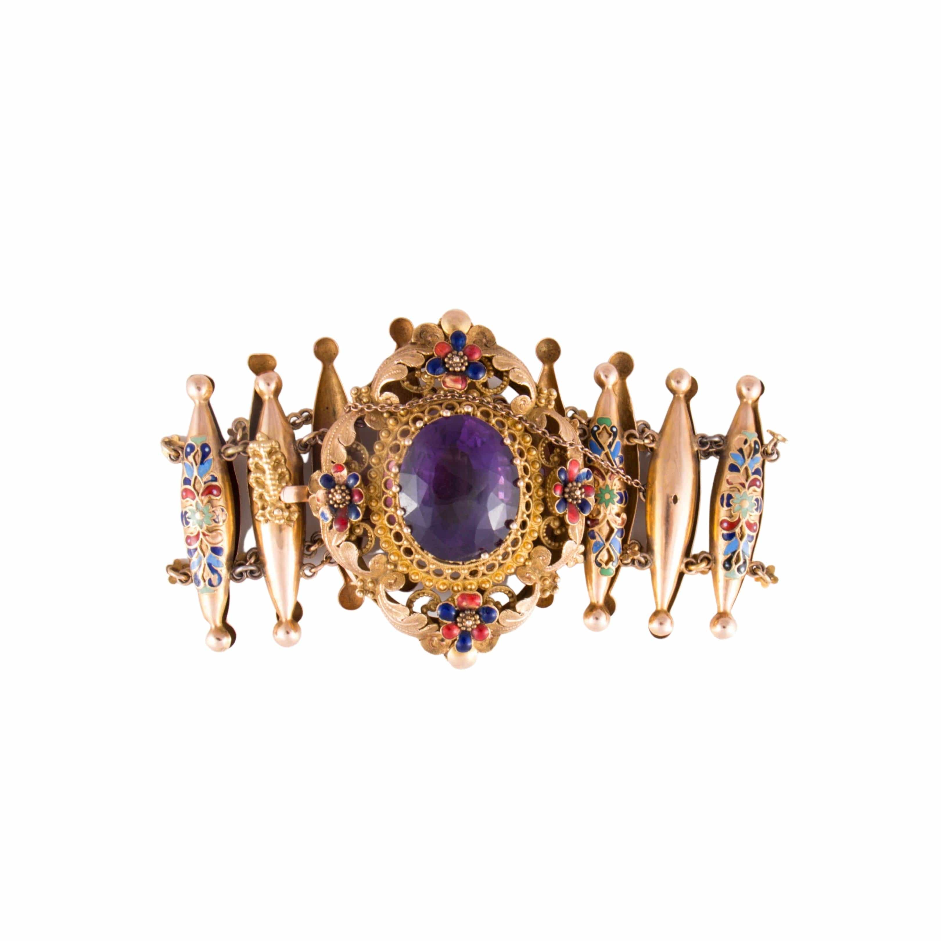 Victorian era enameled bracelet
