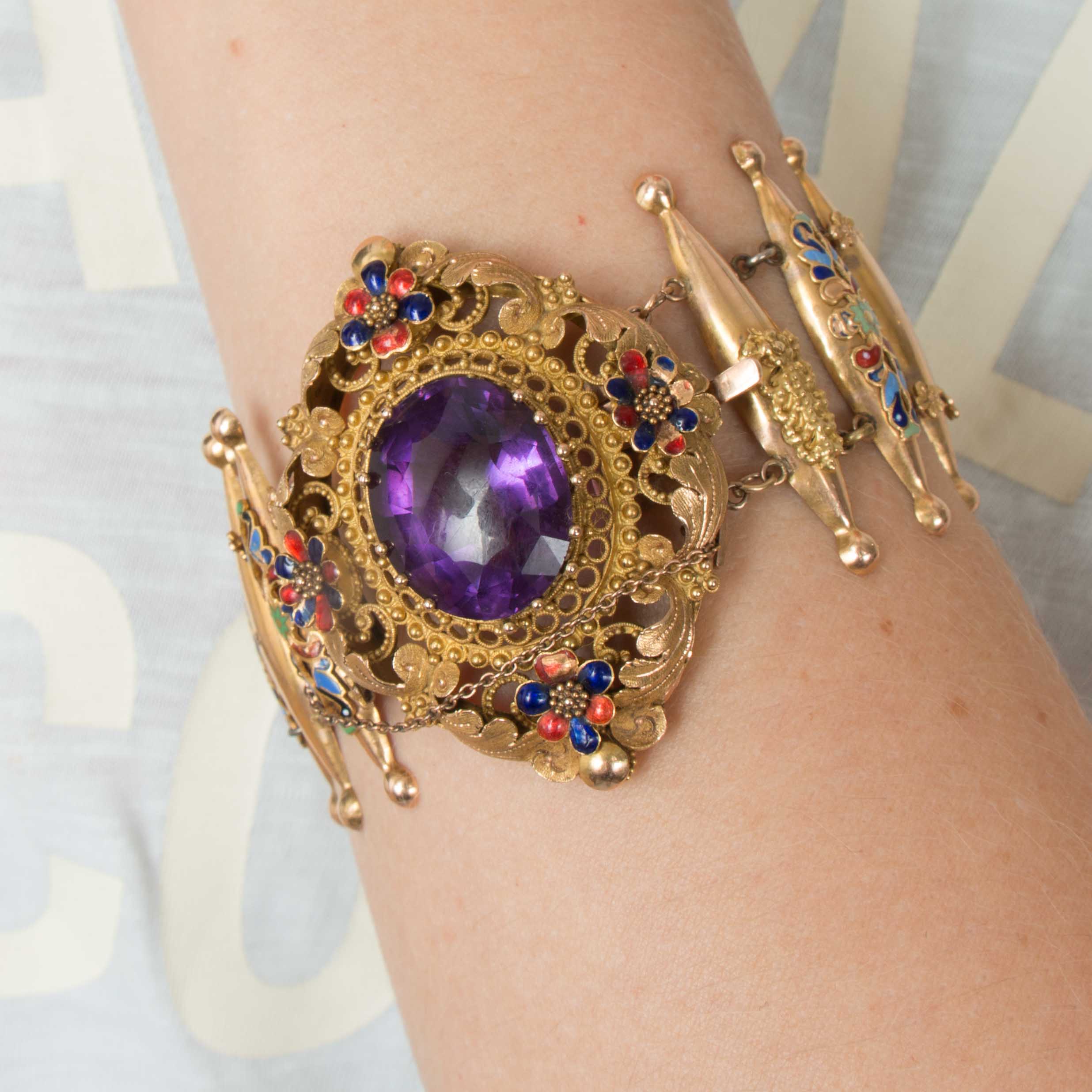 Victorian era enameled bracelet - Image 2