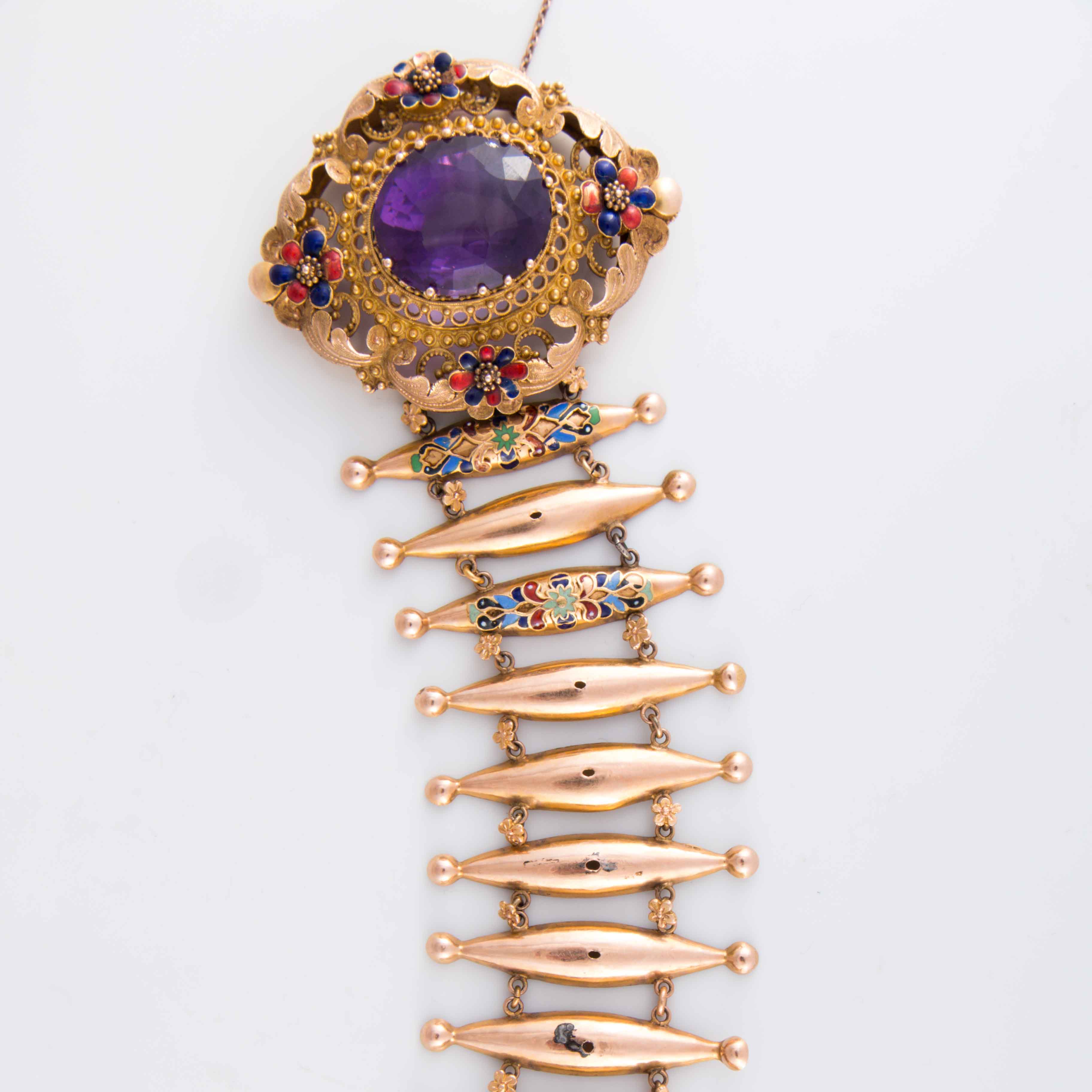 Victorian era enameled bracelet - Image 7