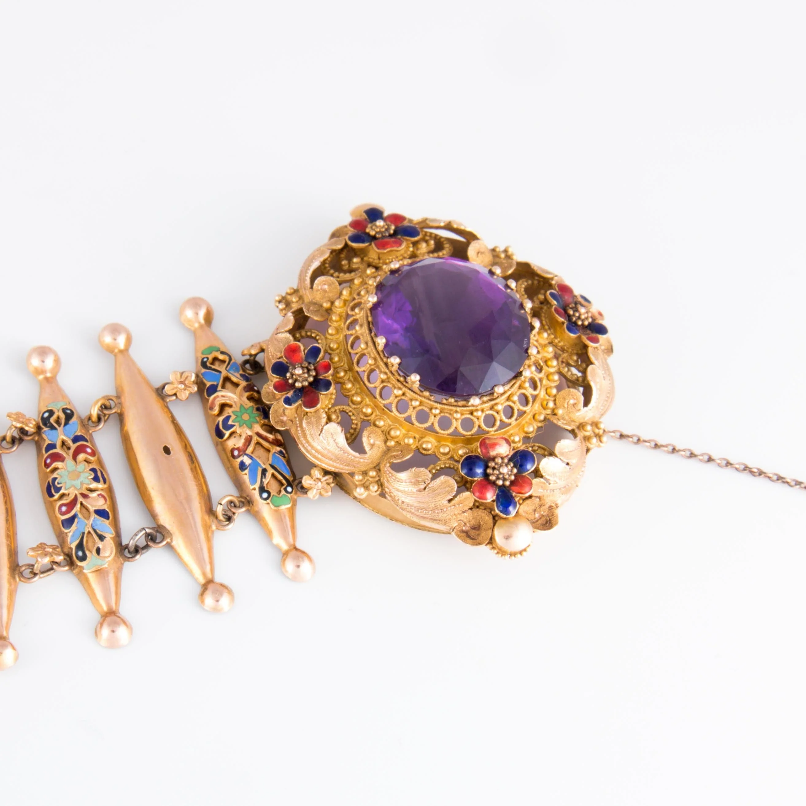 Victorian era enameled bracelet - Image 9