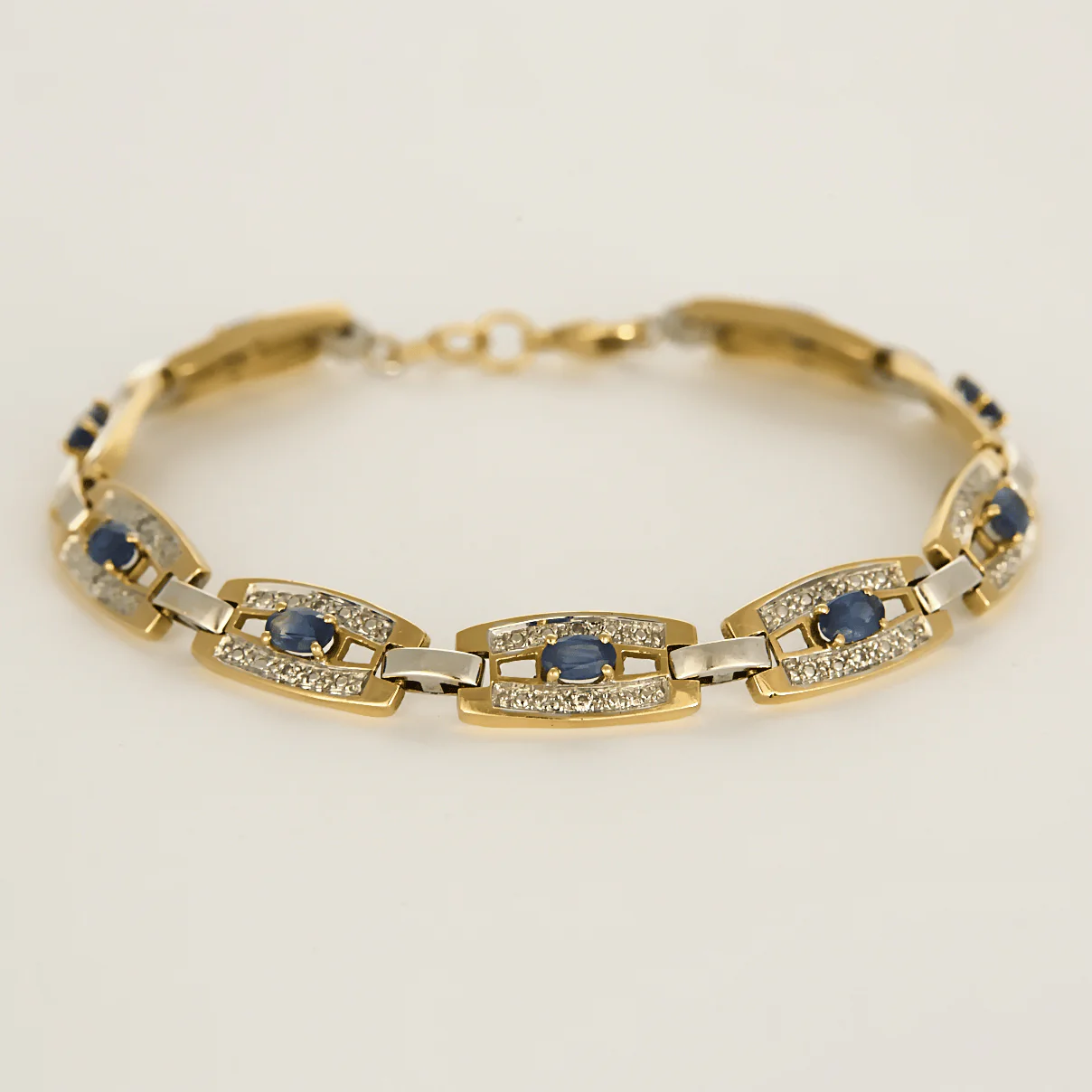 Two-tone gold and sapphire bracelet 