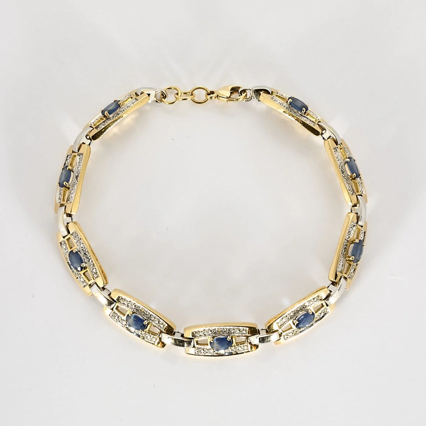 Two-tone gold and sapphire bracelet  - Image 3