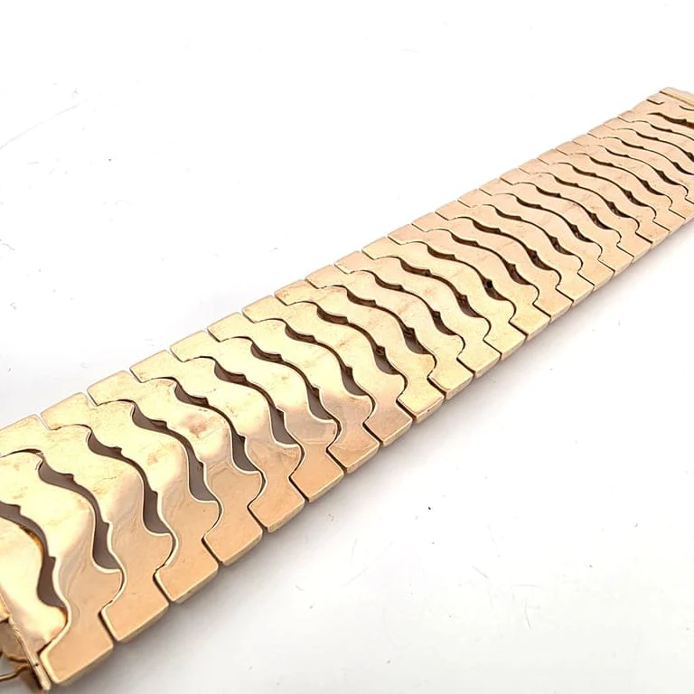 Solid 18 ct yellow gold bracelet  - Image 6