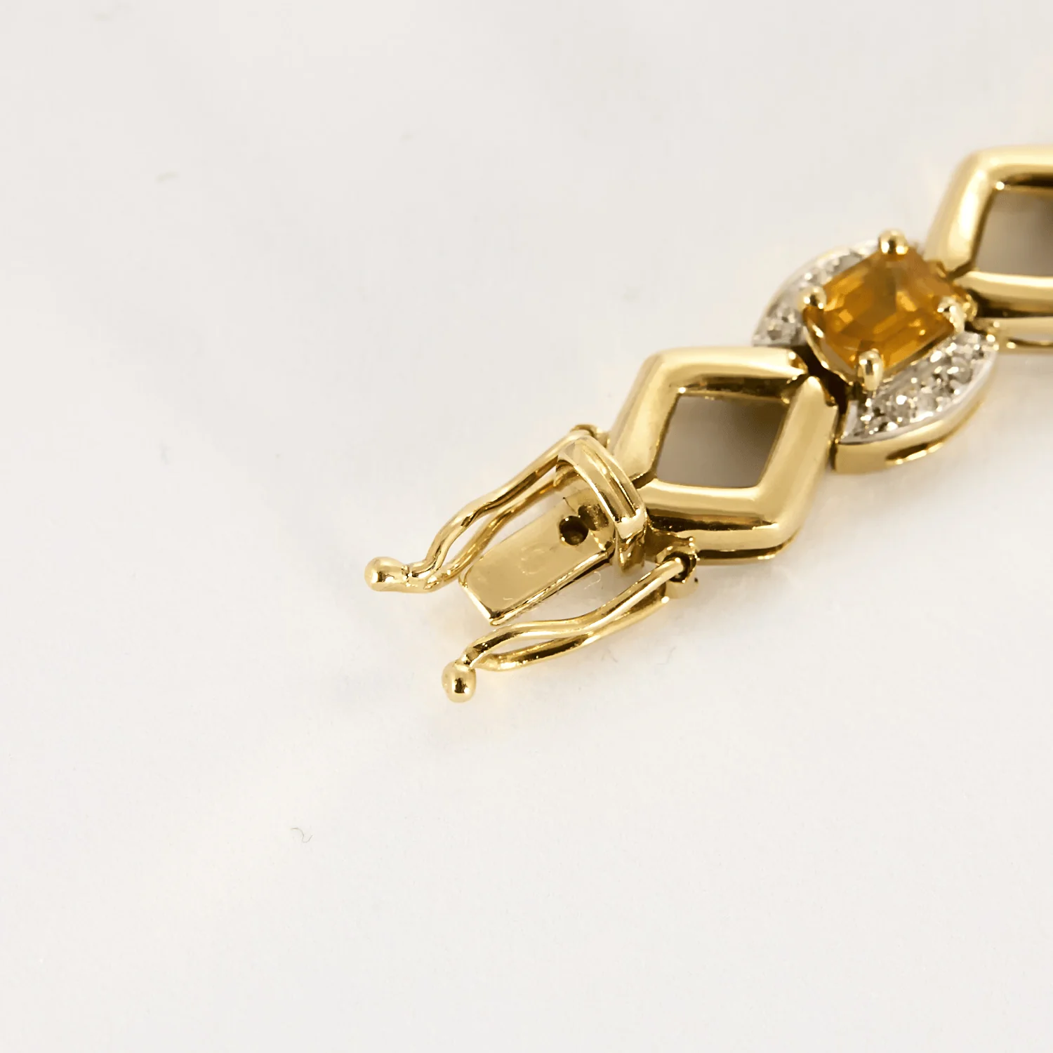 Yellow gold bracelet and orange sapphires  - Image 4