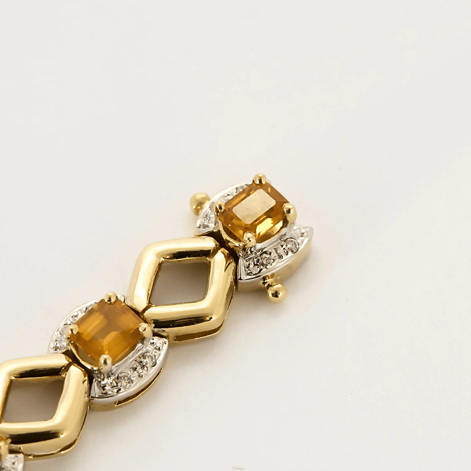 Yellow gold bracelet and orange sapphires  - Image 5