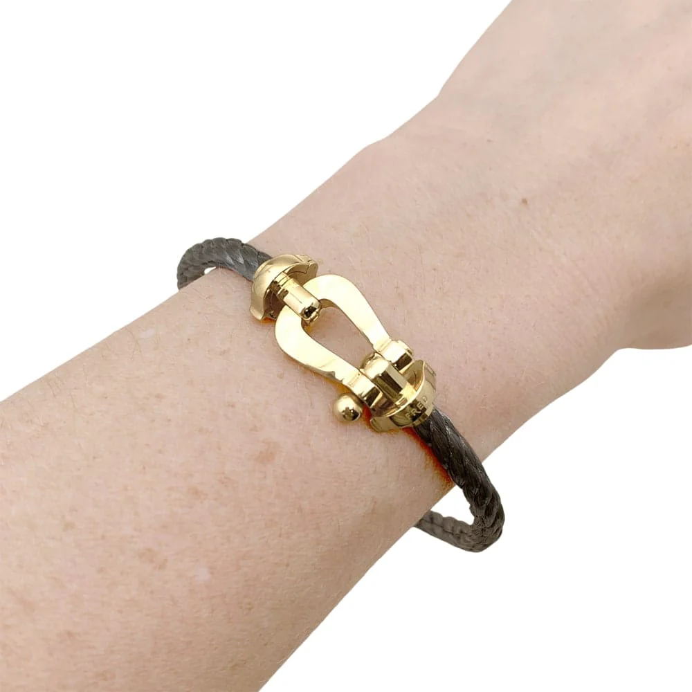 Bracelet Fred, "Force 10", yellow gold, steel.  - Image 6
