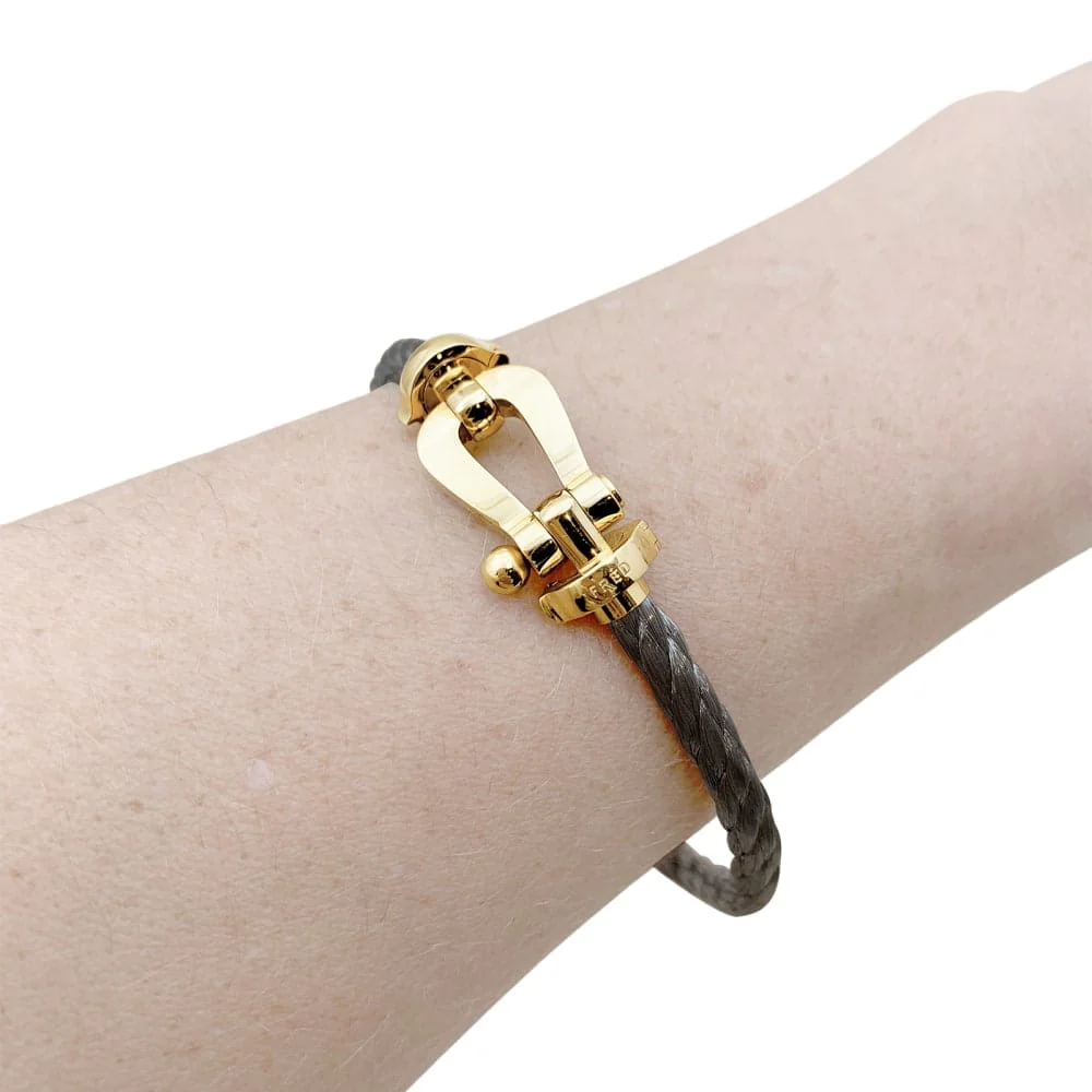 Bracelet Fred, "Force 10", yellow gold, steel.  - Image 7