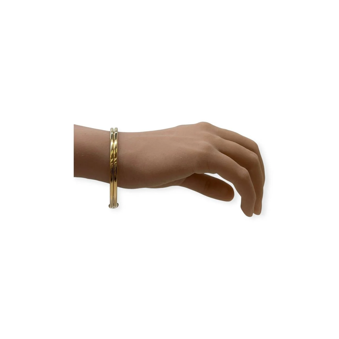 Double-row bangle bracelet in 18-carat yellow gold  - Image 2