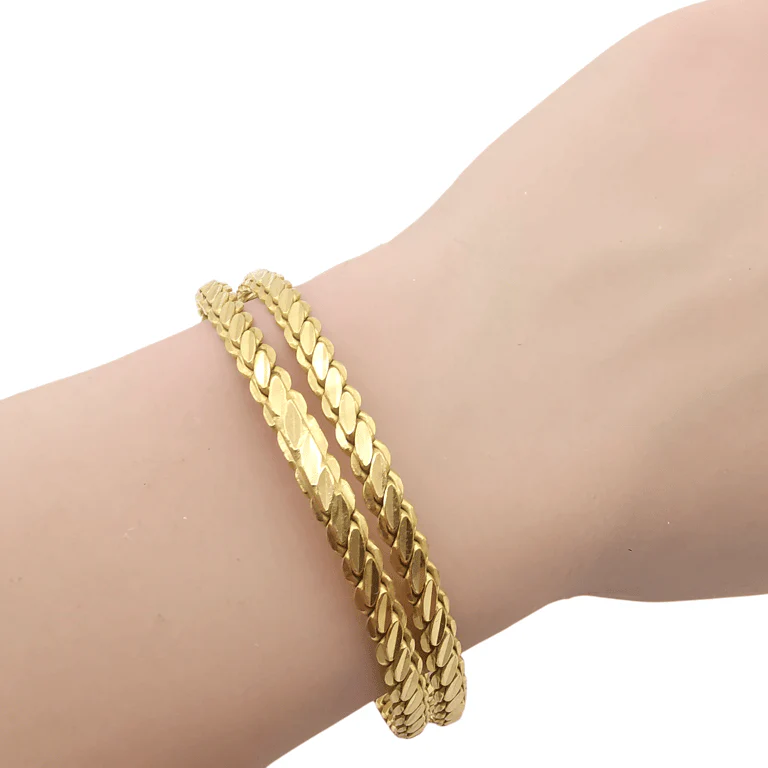 22-carat yellow gold bangle bracelet  - Image 3