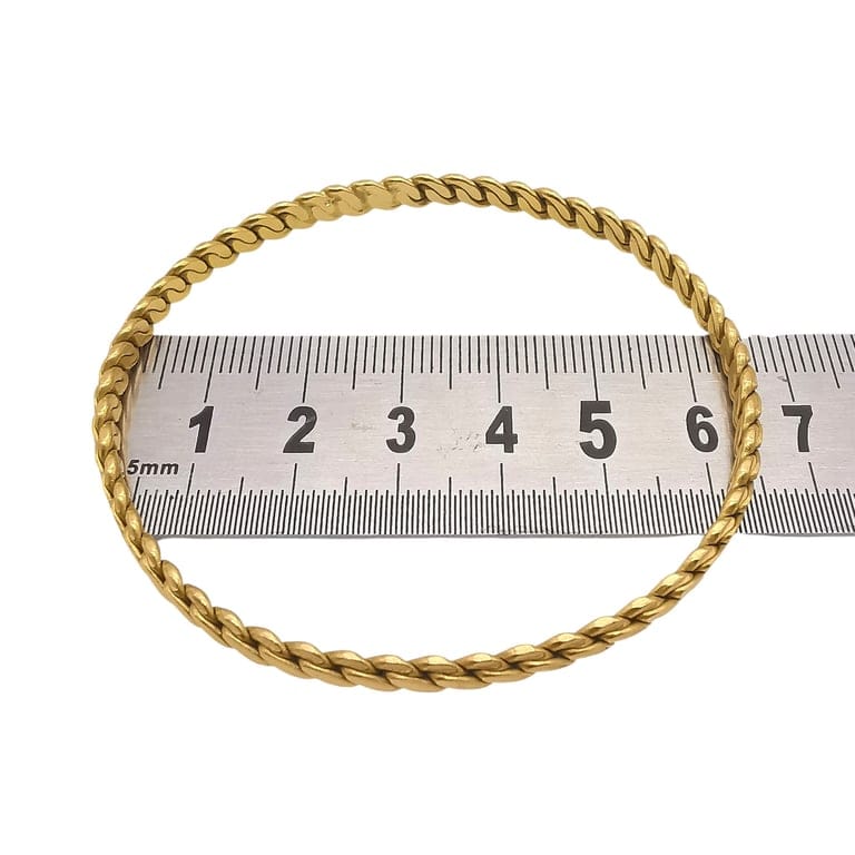 22-carat yellow gold bangle bracelet  - Image 8