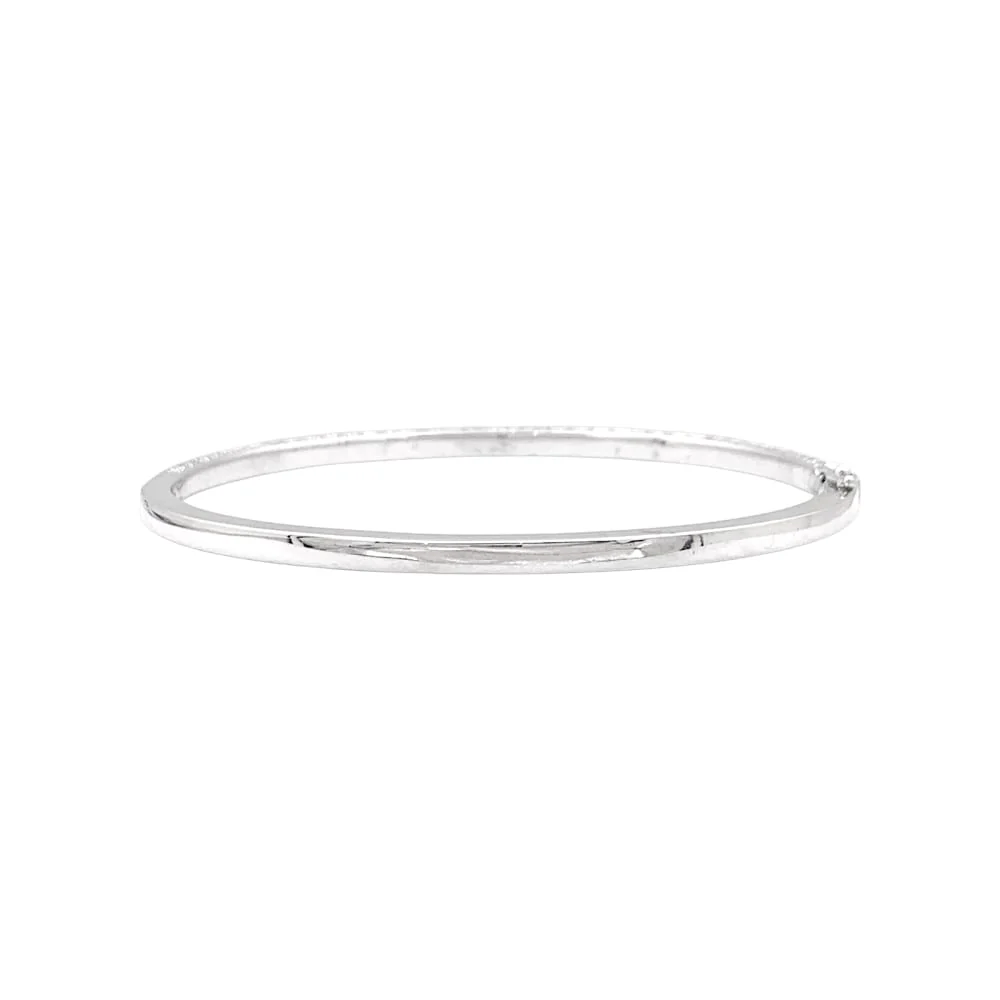 Bangle bracelet, white gold and diamonds.  - Image 5