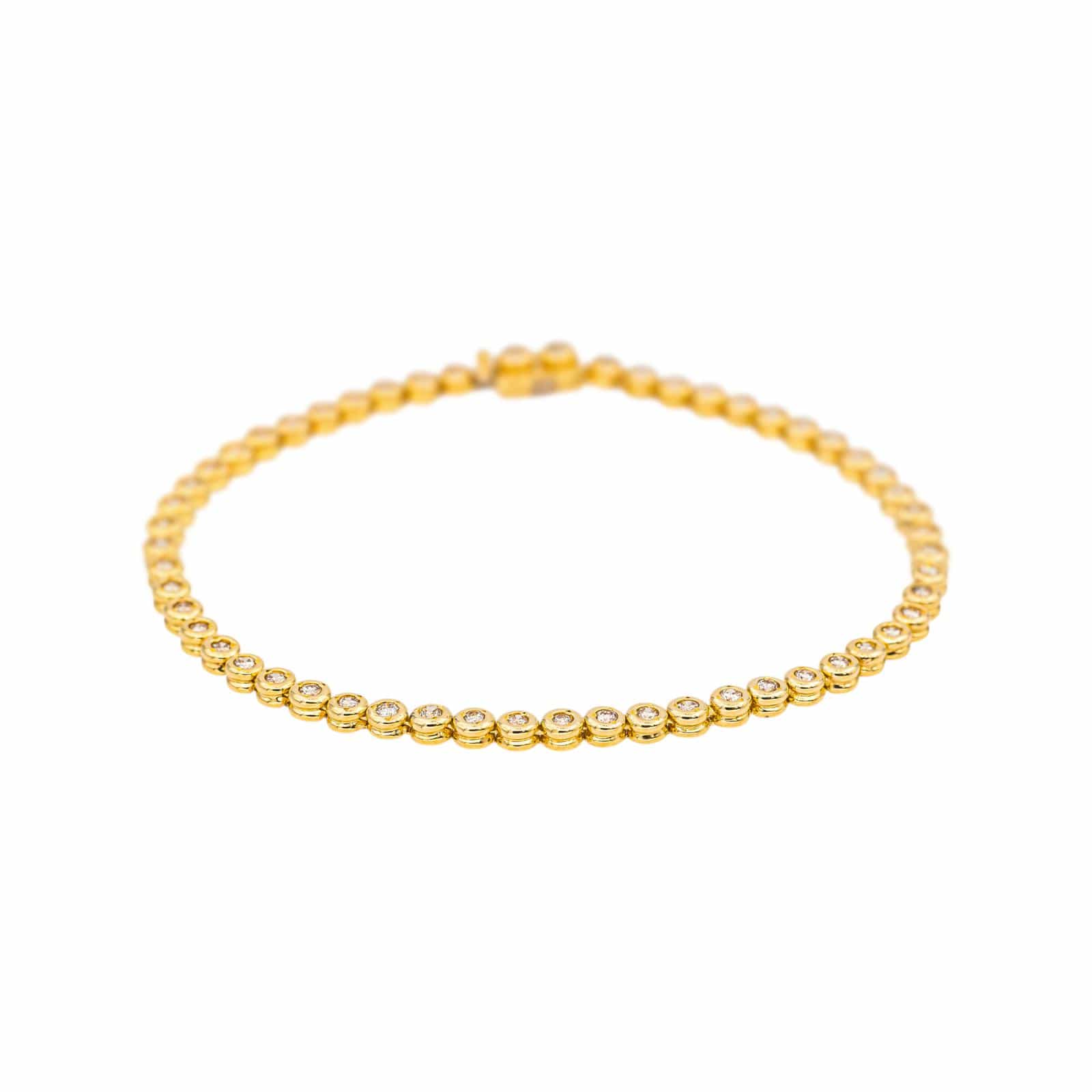 Yellow Gold Diamond Line Bracelet  - Image 3