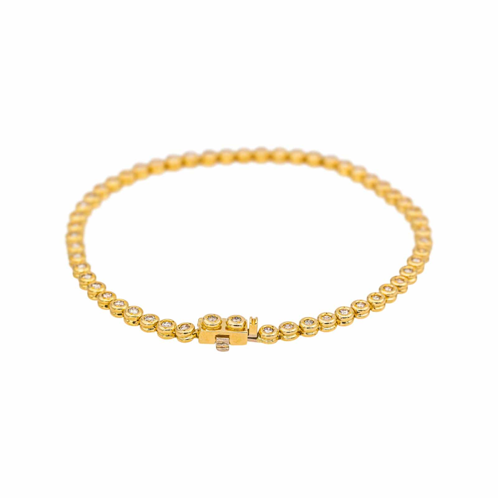 Yellow Gold Diamond Line Bracelet  - Image 8