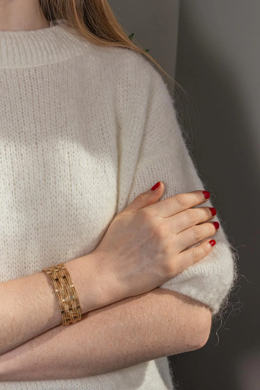 Yellow Gold Cuff Bracelet - Image 2