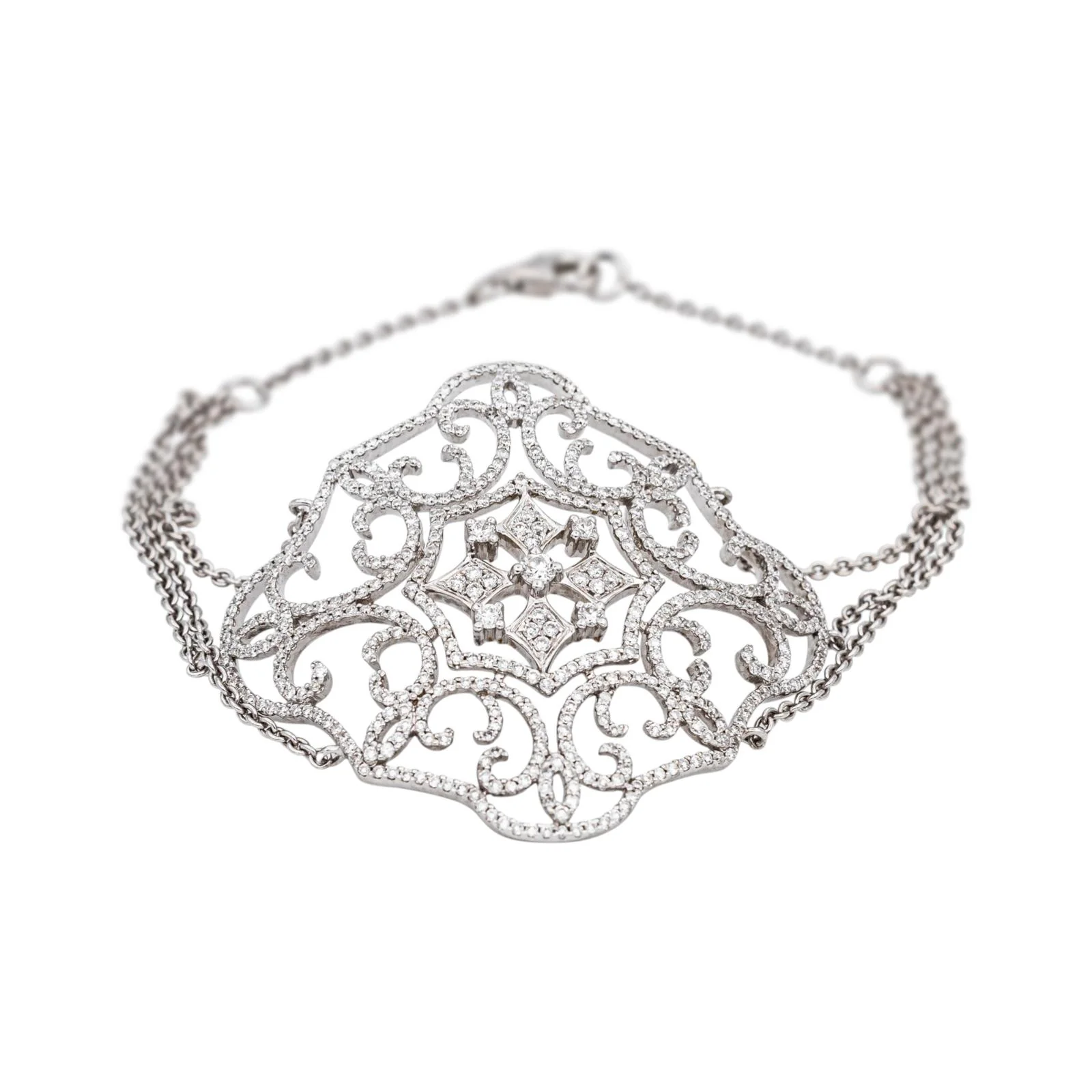 White gold diamond bracelet