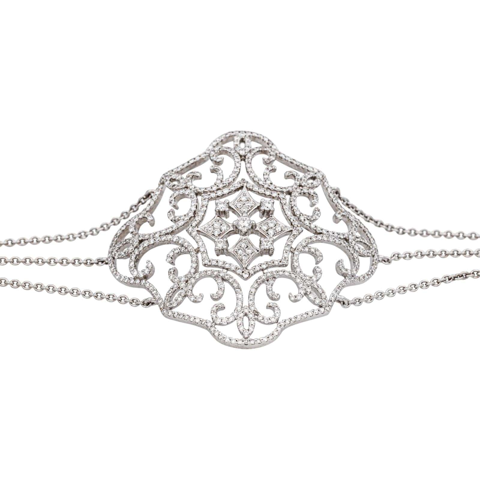 White gold diamond bracelet - Image 4