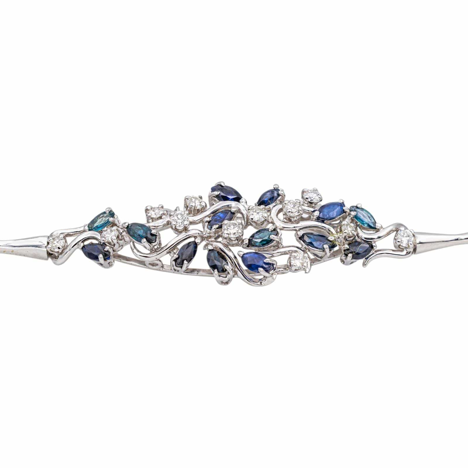 White gold Sapphire, Diamond bracelet  - Image 3