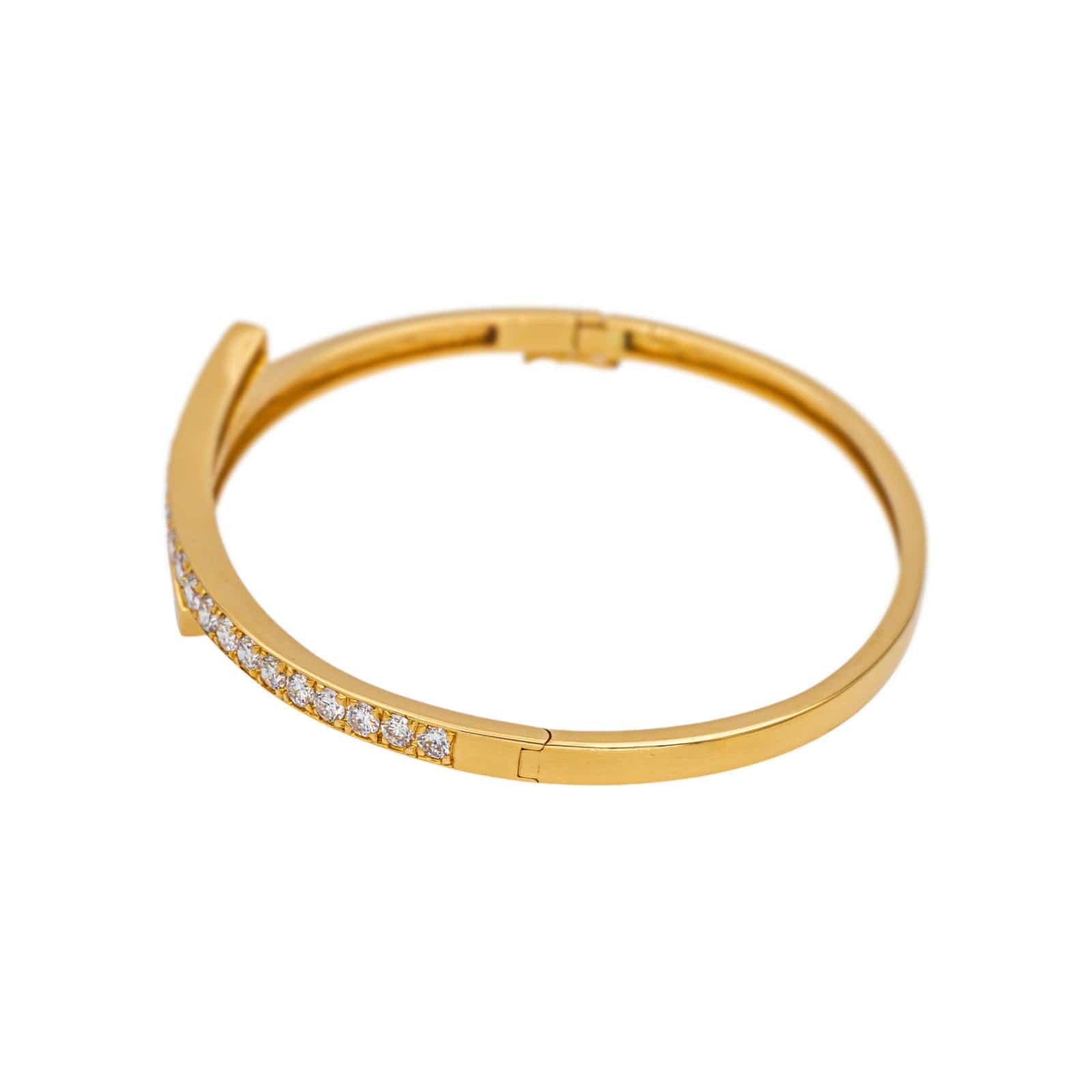Yellow gold diamond bracelet - Image 7