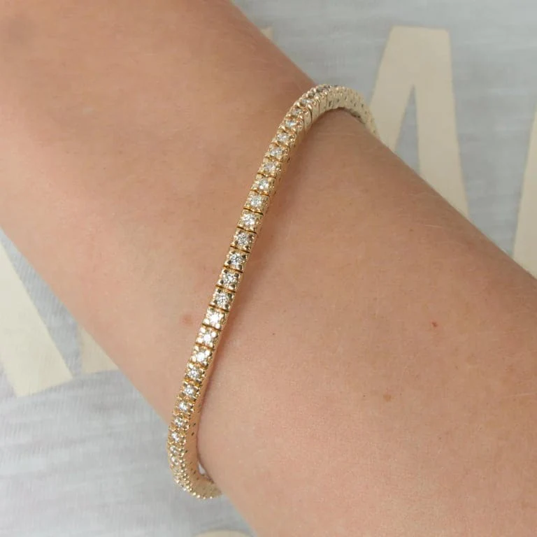 River Bracelet Yellow Gold Diamonds - Image 2
