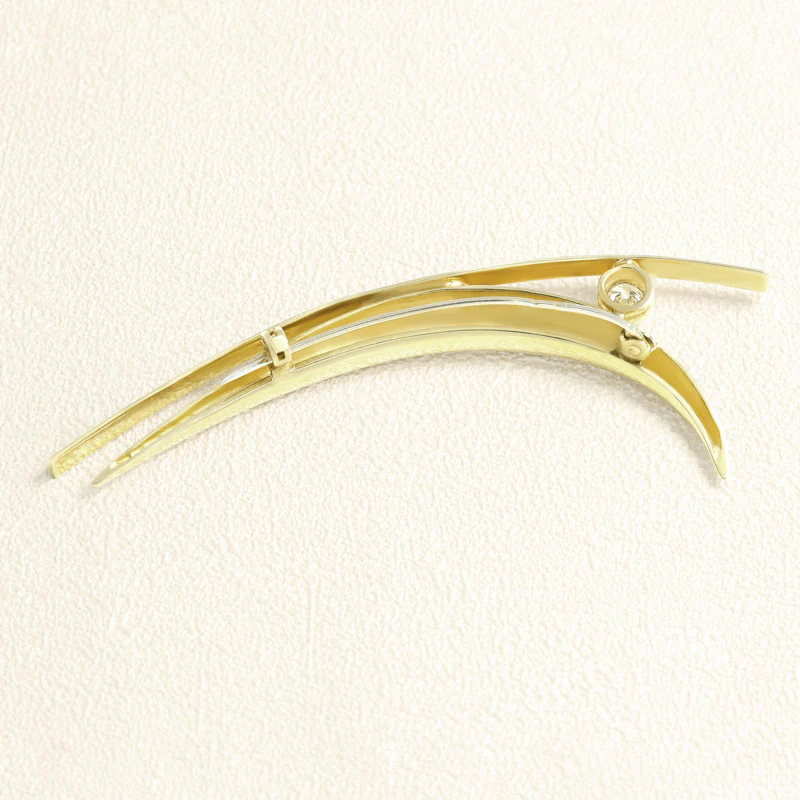 Yellow Gold and Diamond Brooch  - Image 2