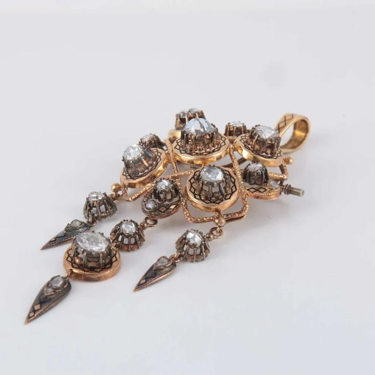 Diamond brooch-pendant - Image 3