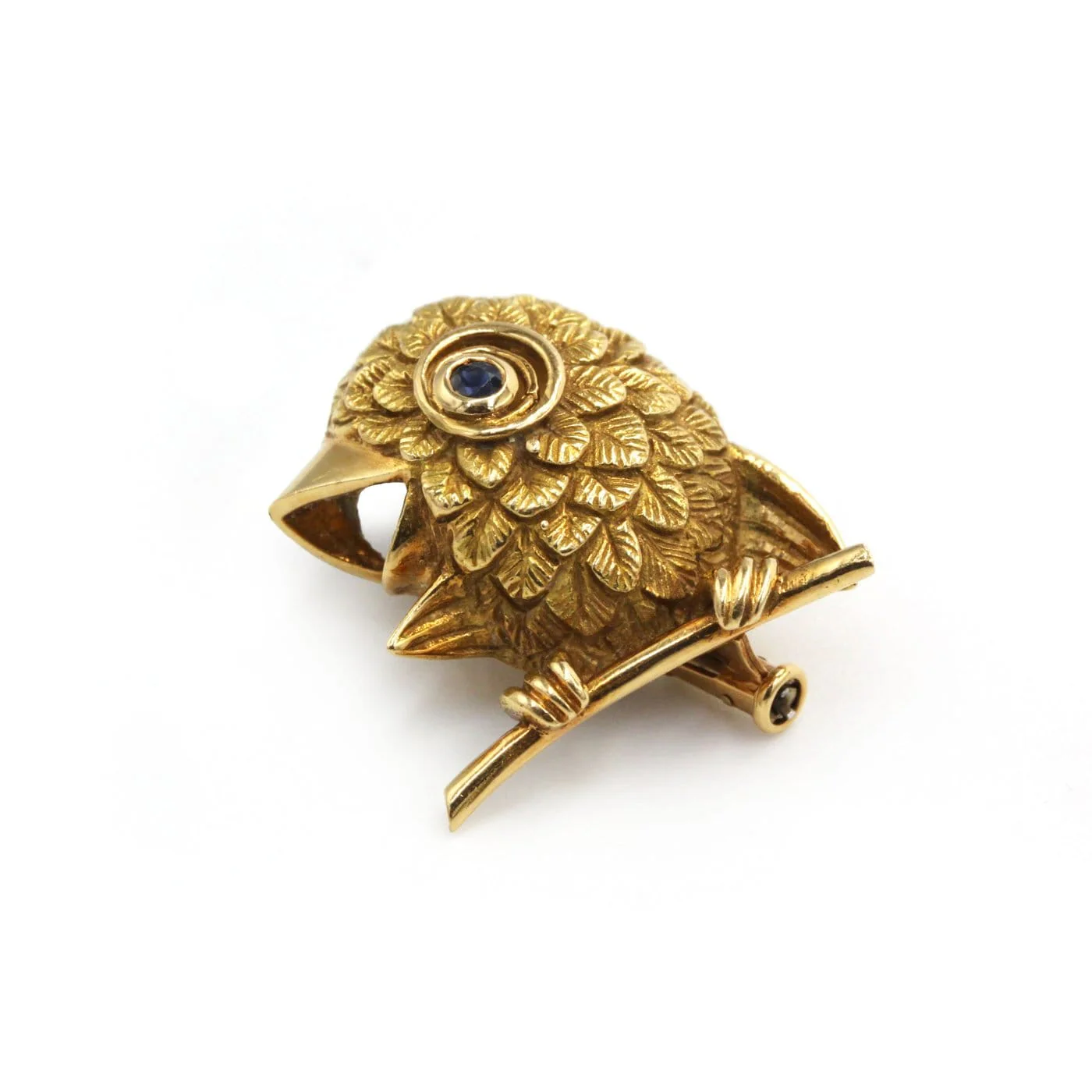 Chick brooch - 18-carat yellow gold and sapphire  - Image 2