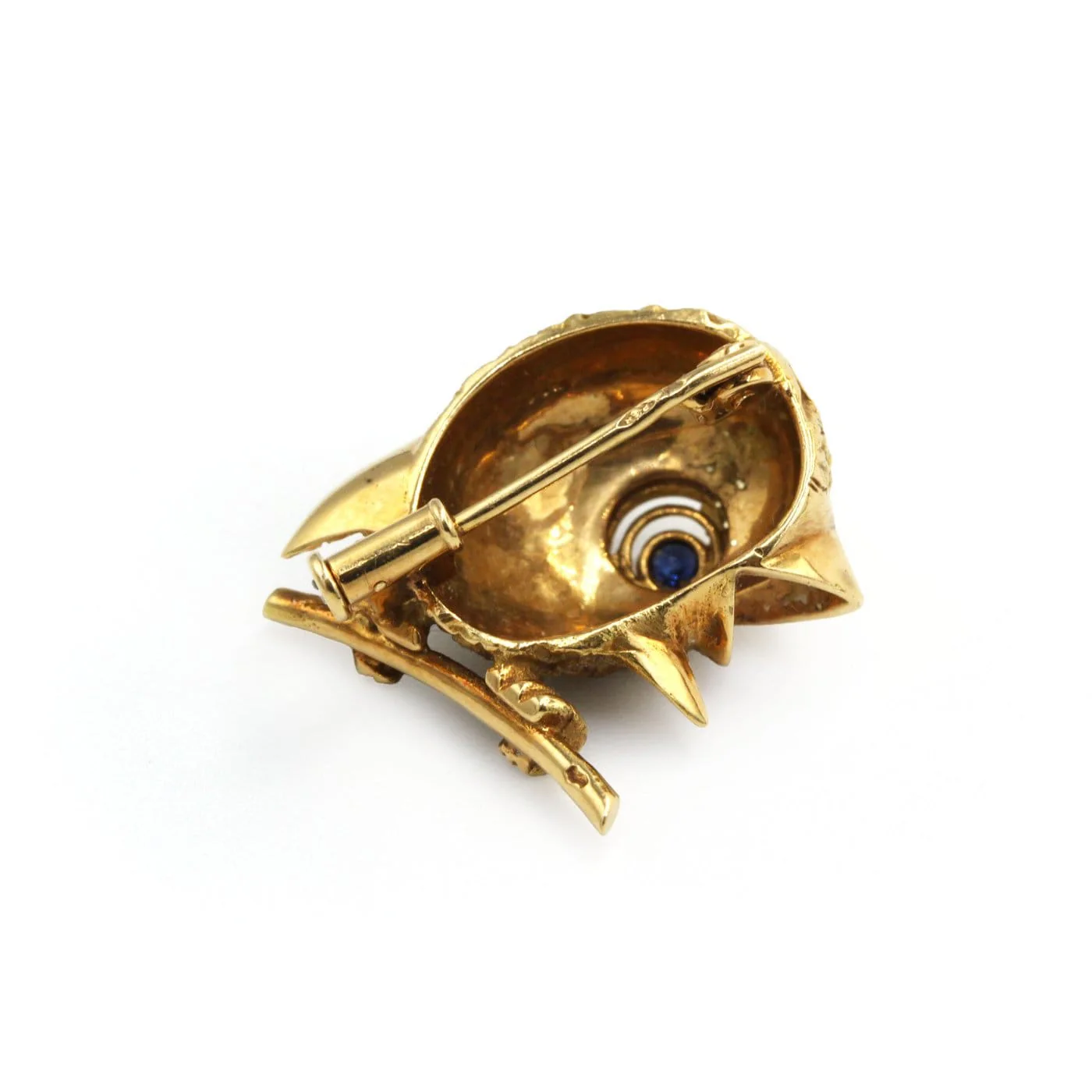 Chick brooch - 18-carat yellow gold and sapphire  - Image 3