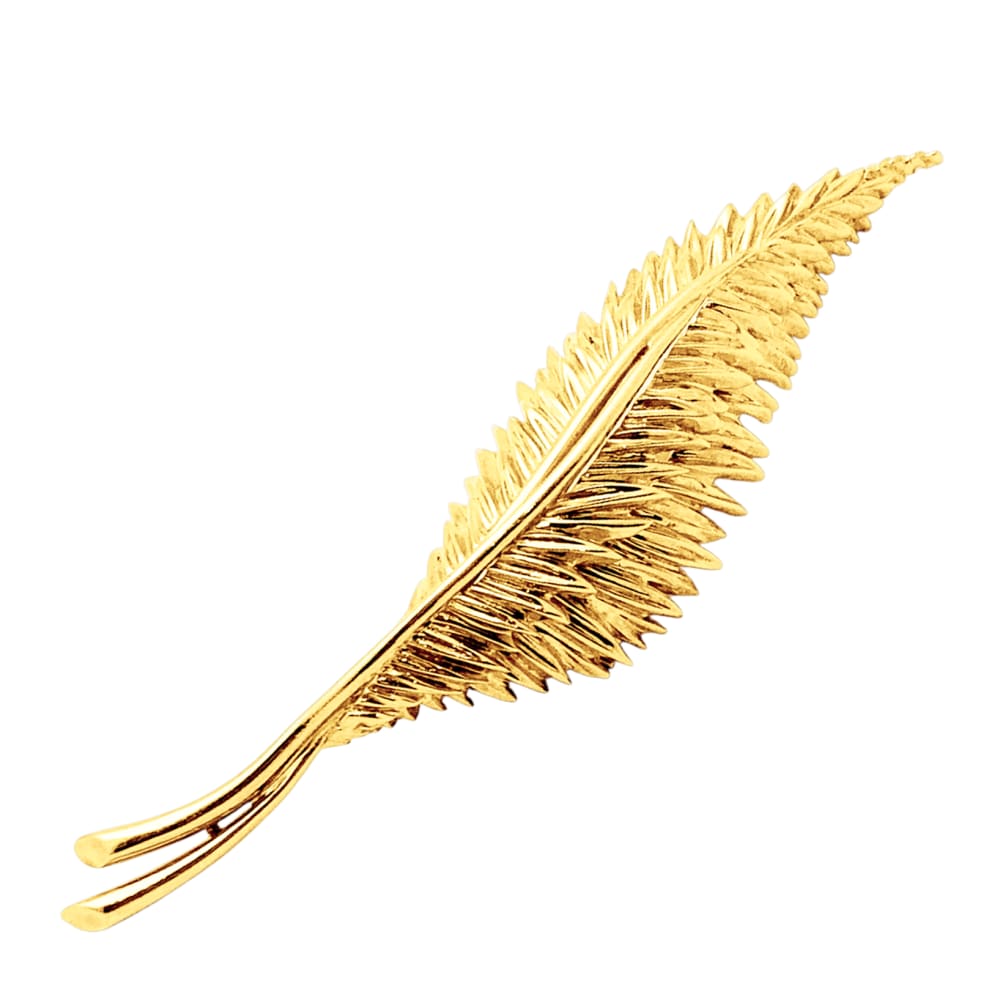 Van Cleef & Arpels brooch, "Feathers," yellow gold. 