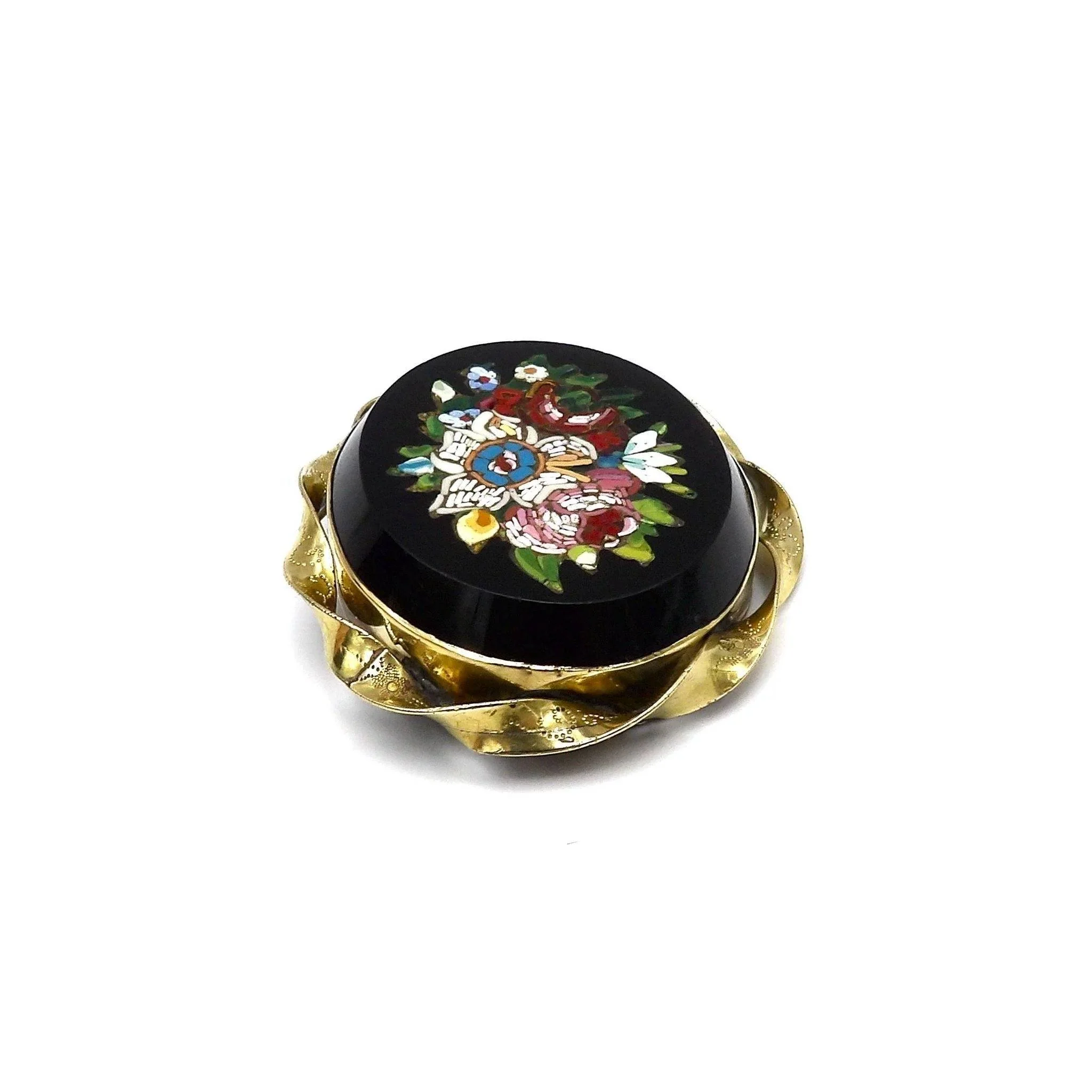 Victorian floral micro-mosaic brooch  - Image 3