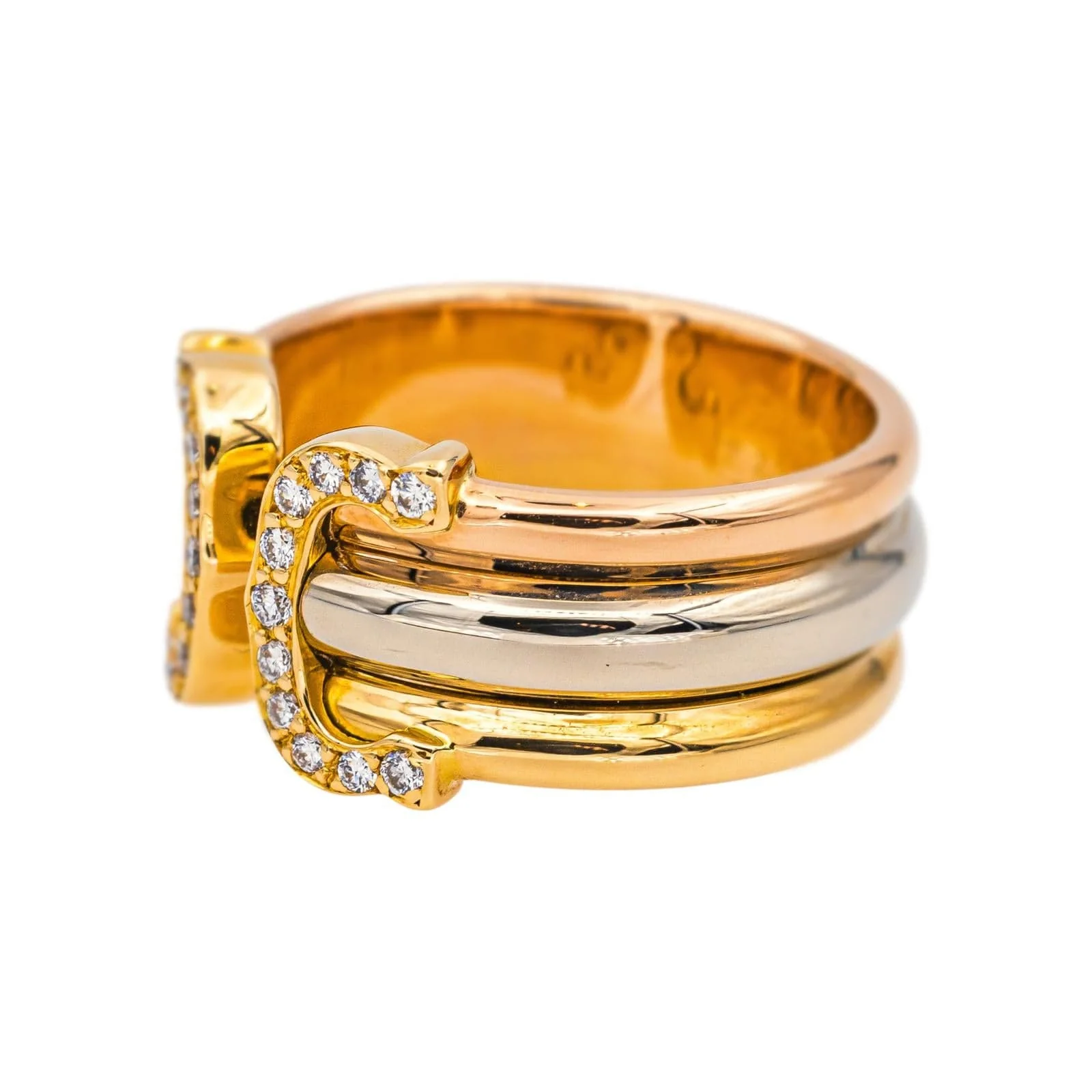 Cartier C Ring Yellow Gold Diamond - Image 4