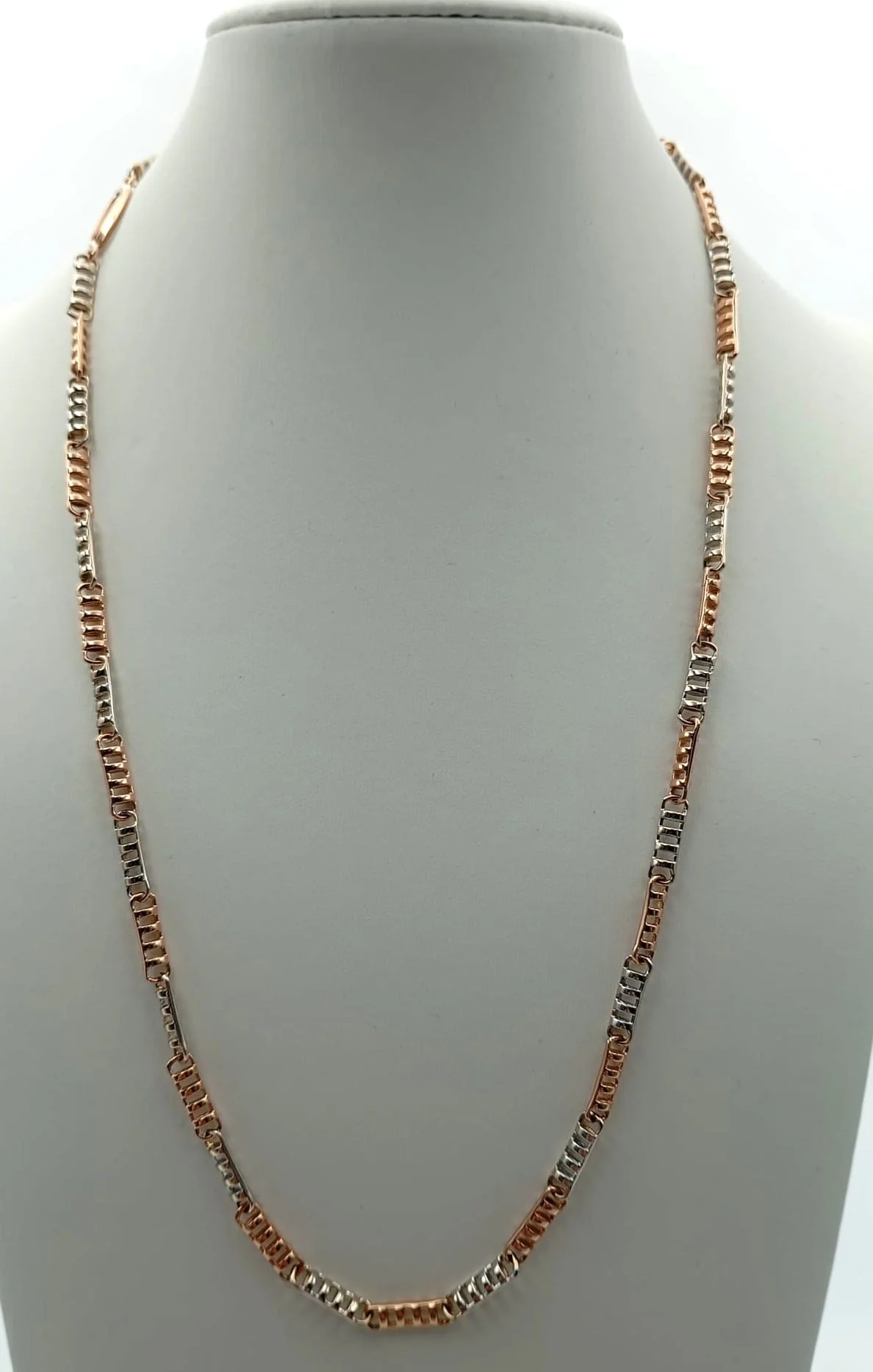 Necklace Chimento in rose and white gold 