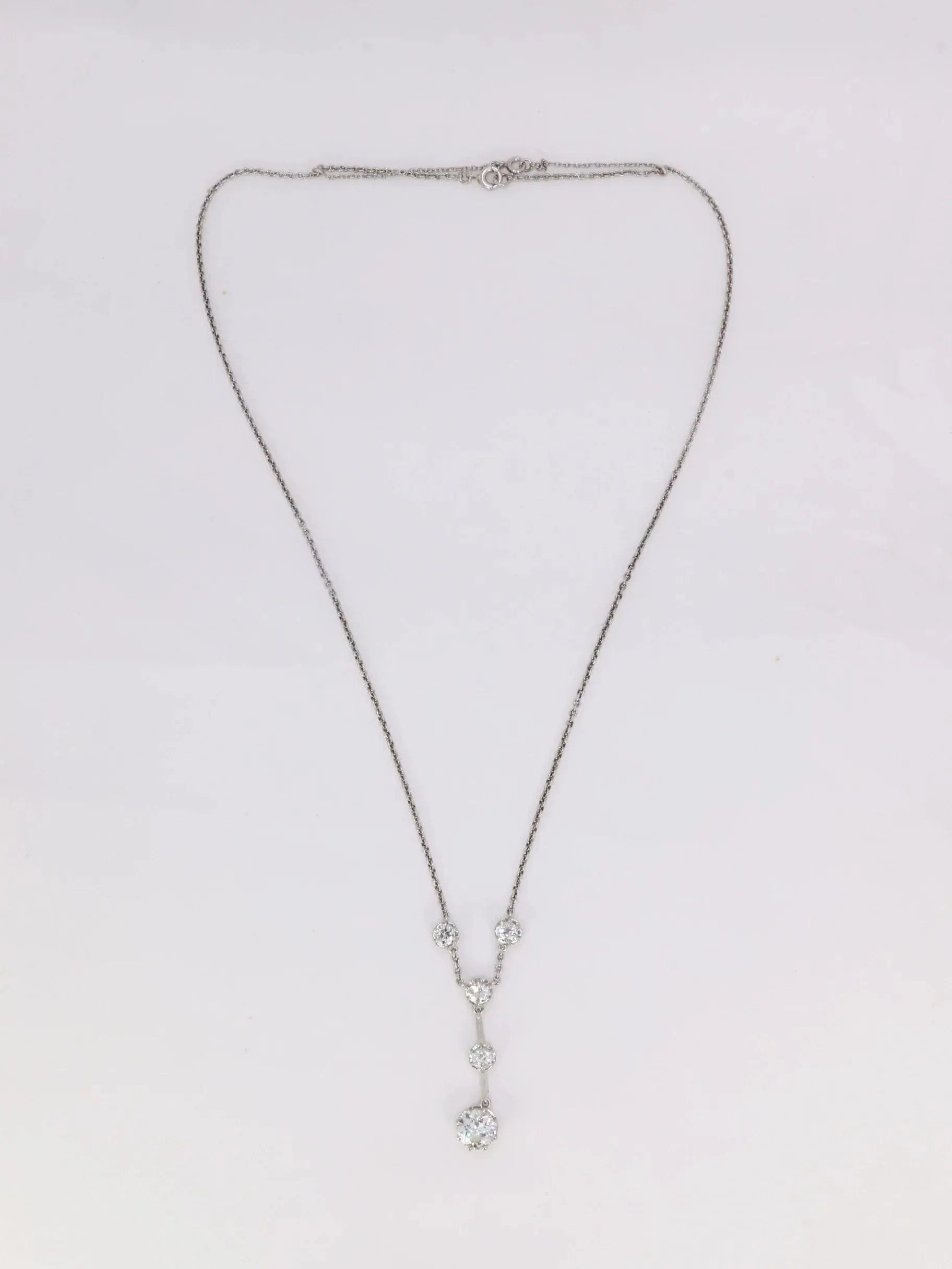 Belle Époque gold diamond necklace - Image 5