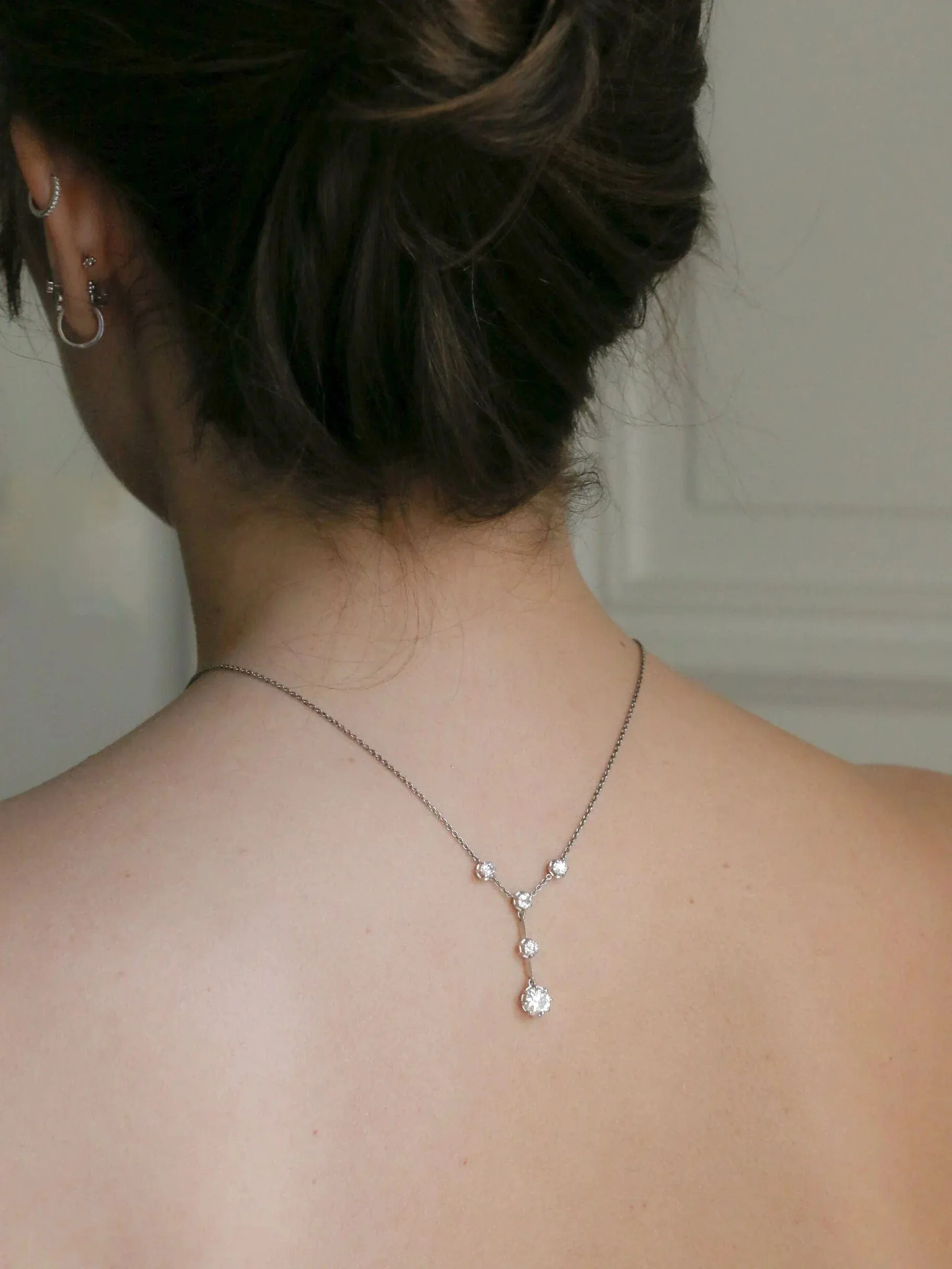 Belle Époque gold diamond necklace - Image 7