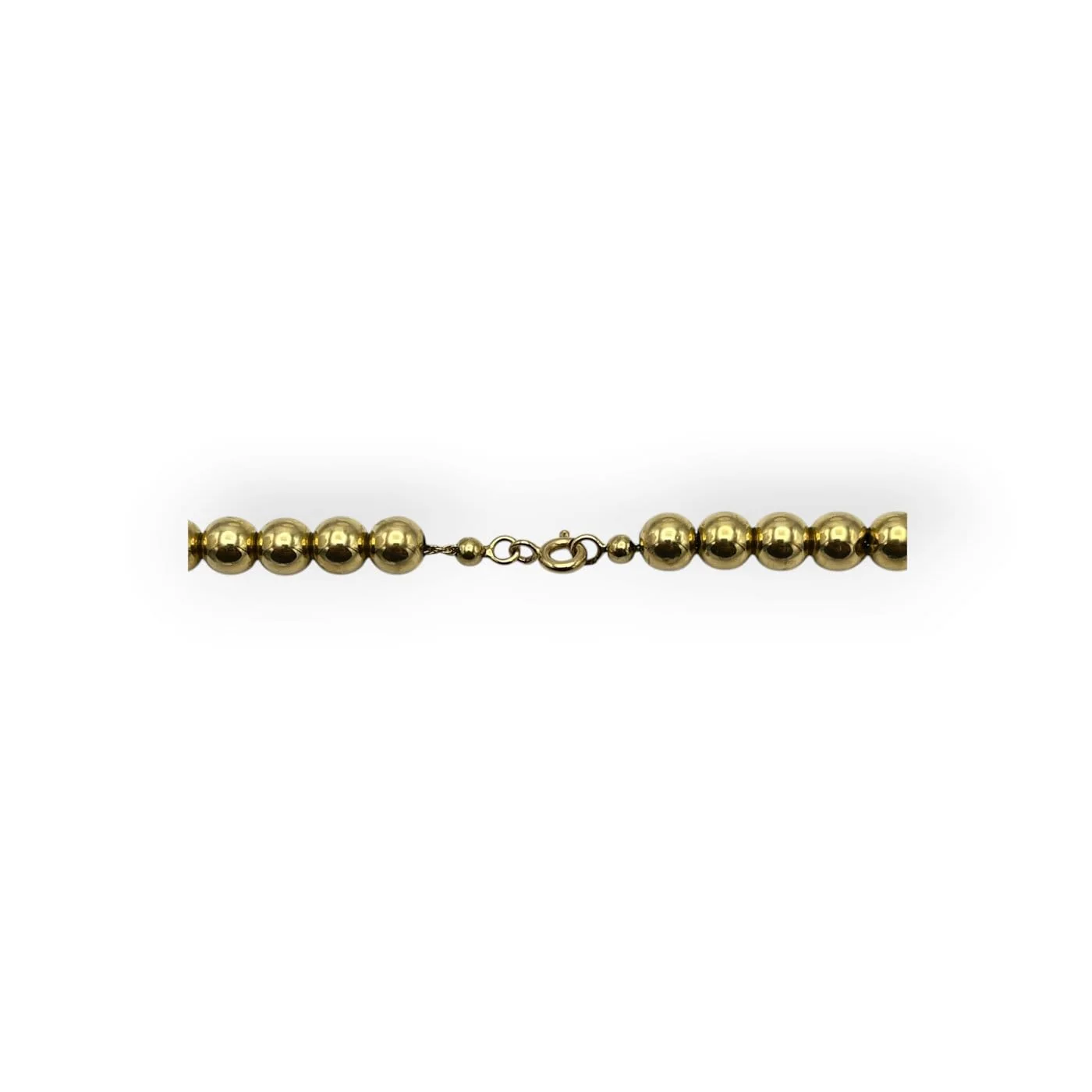 750 yellow gold bead necklace  - Image 4