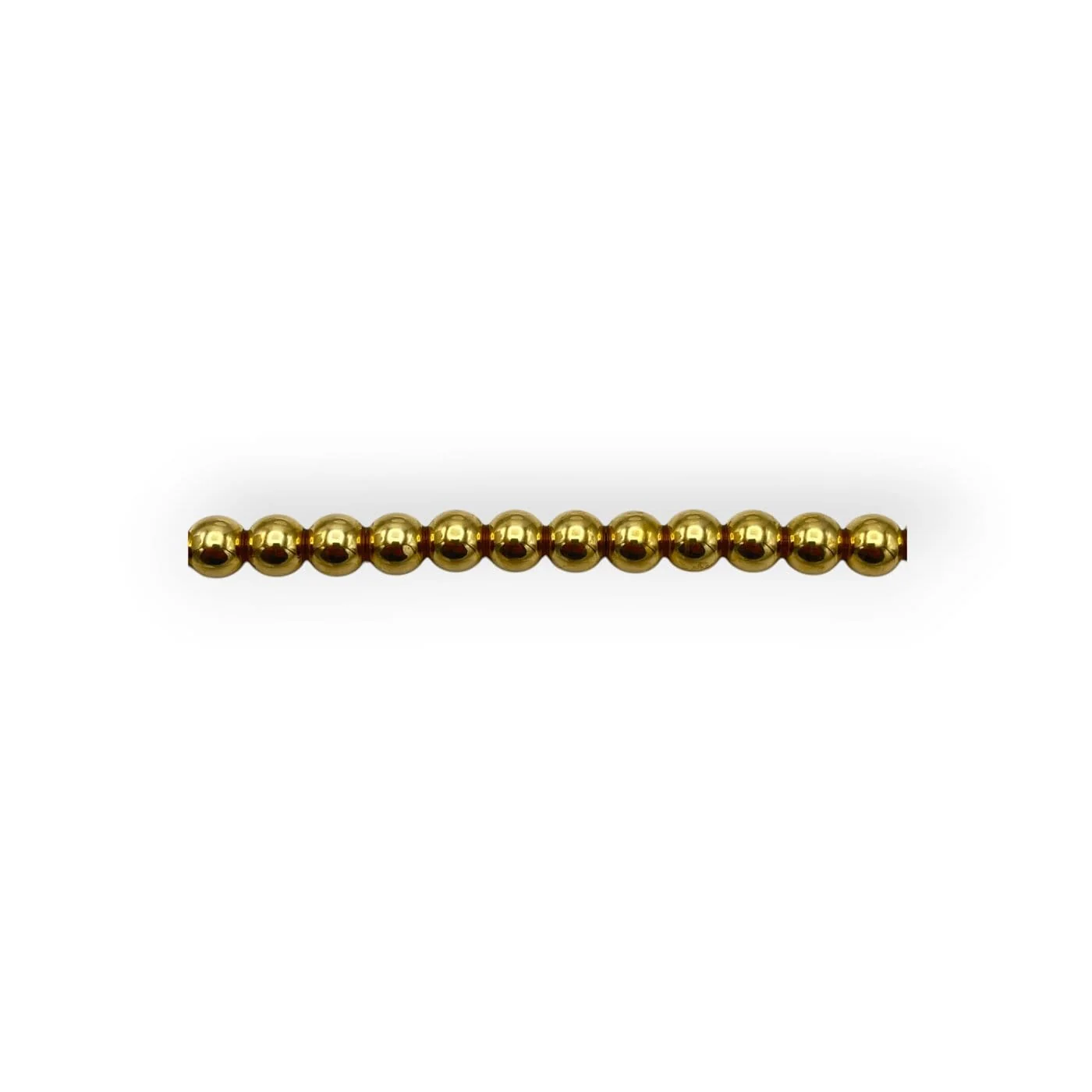 750 yellow gold bead necklace  - Image 5