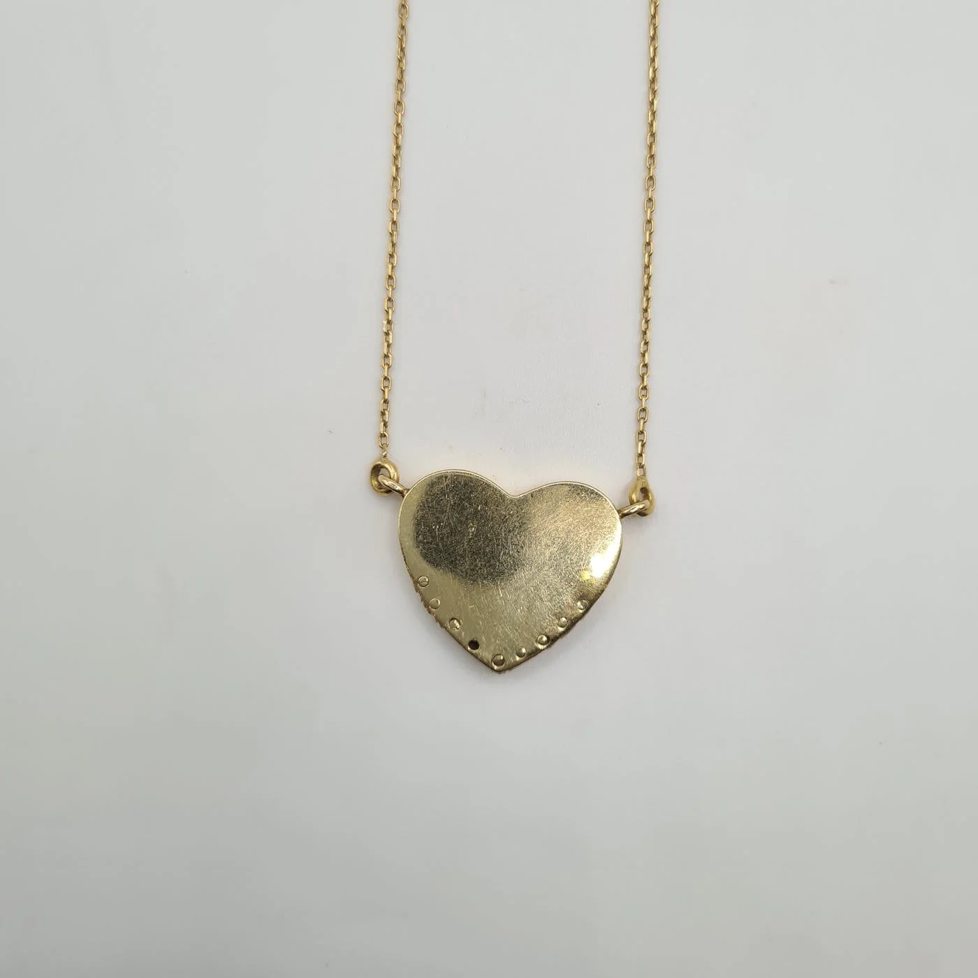 18k yellow gold heart necklace  - Image 3