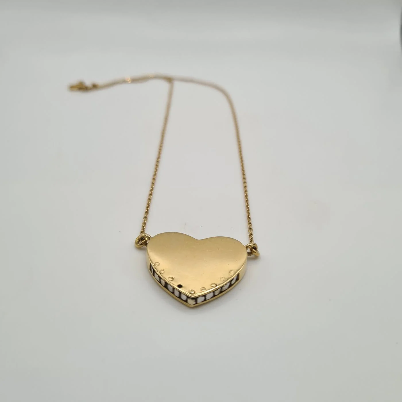 18k yellow gold heart necklace  - Image 5