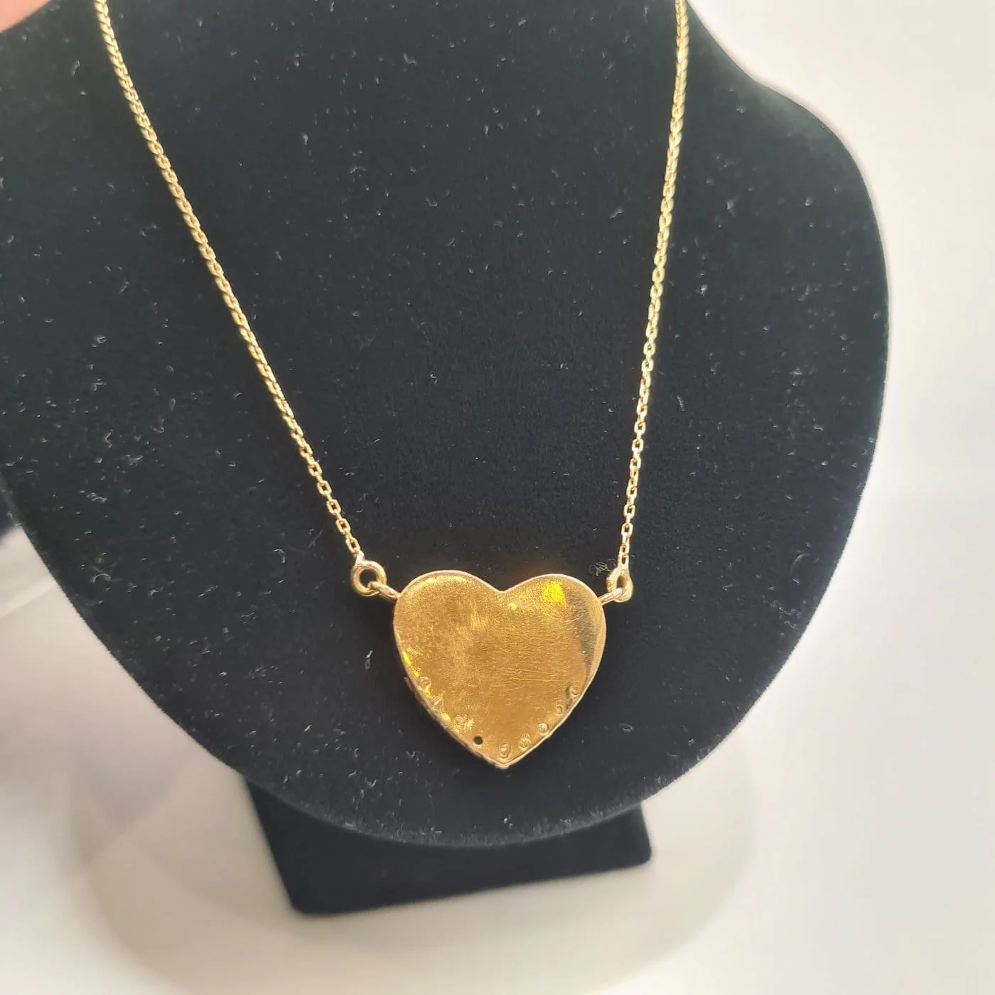 18k yellow gold heart necklace  - Image 6