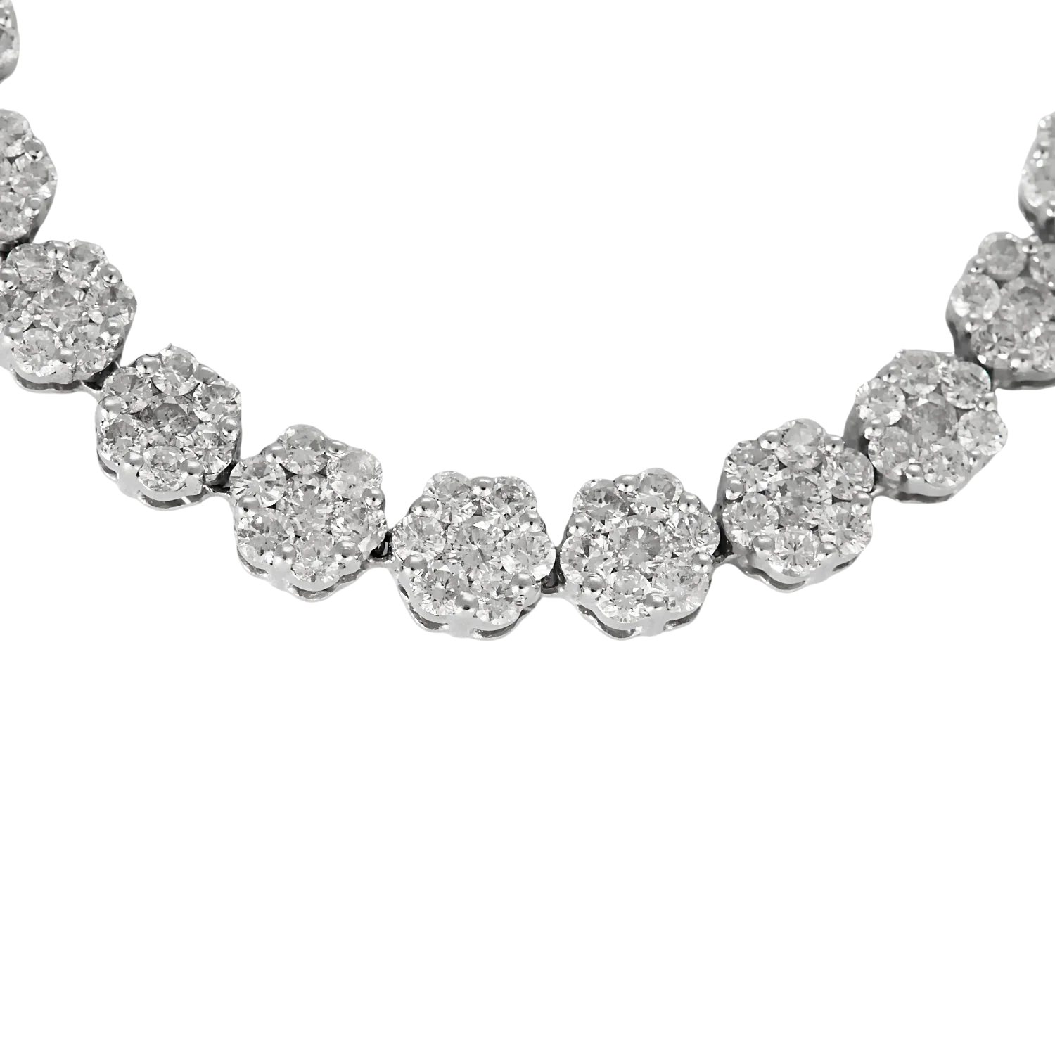 18k White Gold Diamond Necklace 