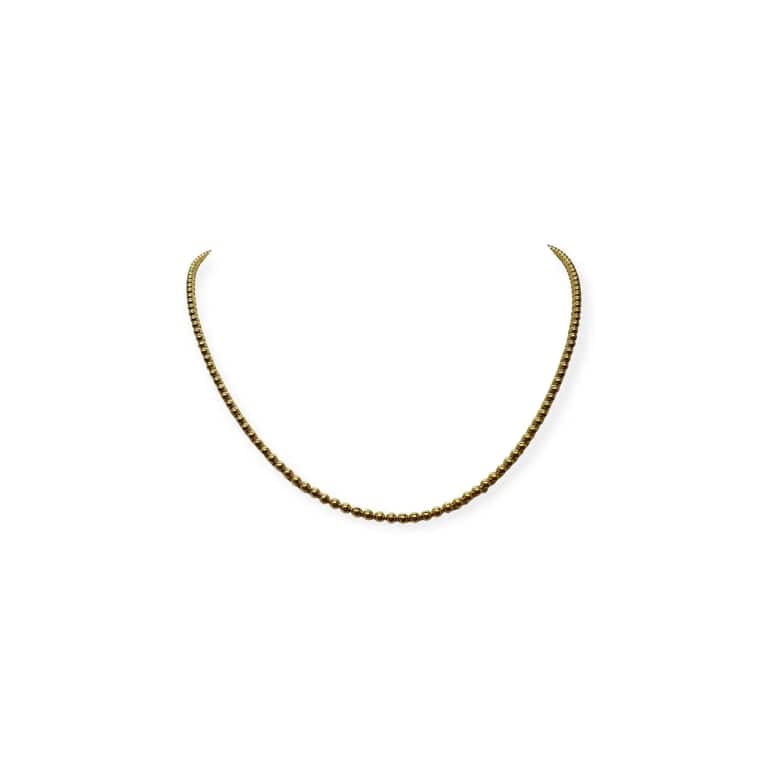 Necklace Link bead in 18k yellow gold 