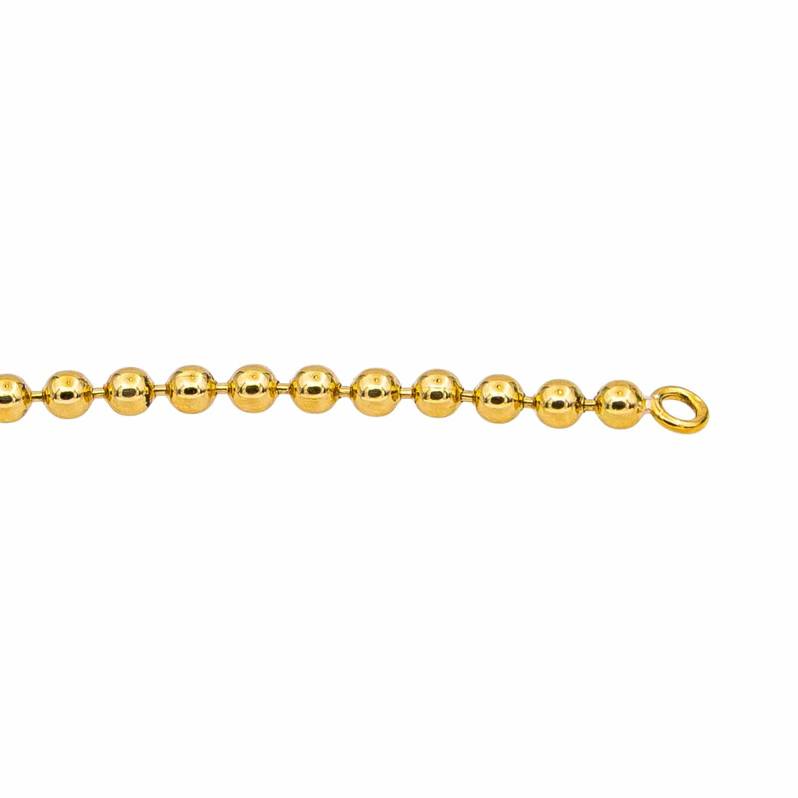 Link yellow gold bead necklace - Image 6