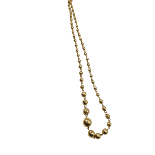 18k yellow gold bead necklace Link 