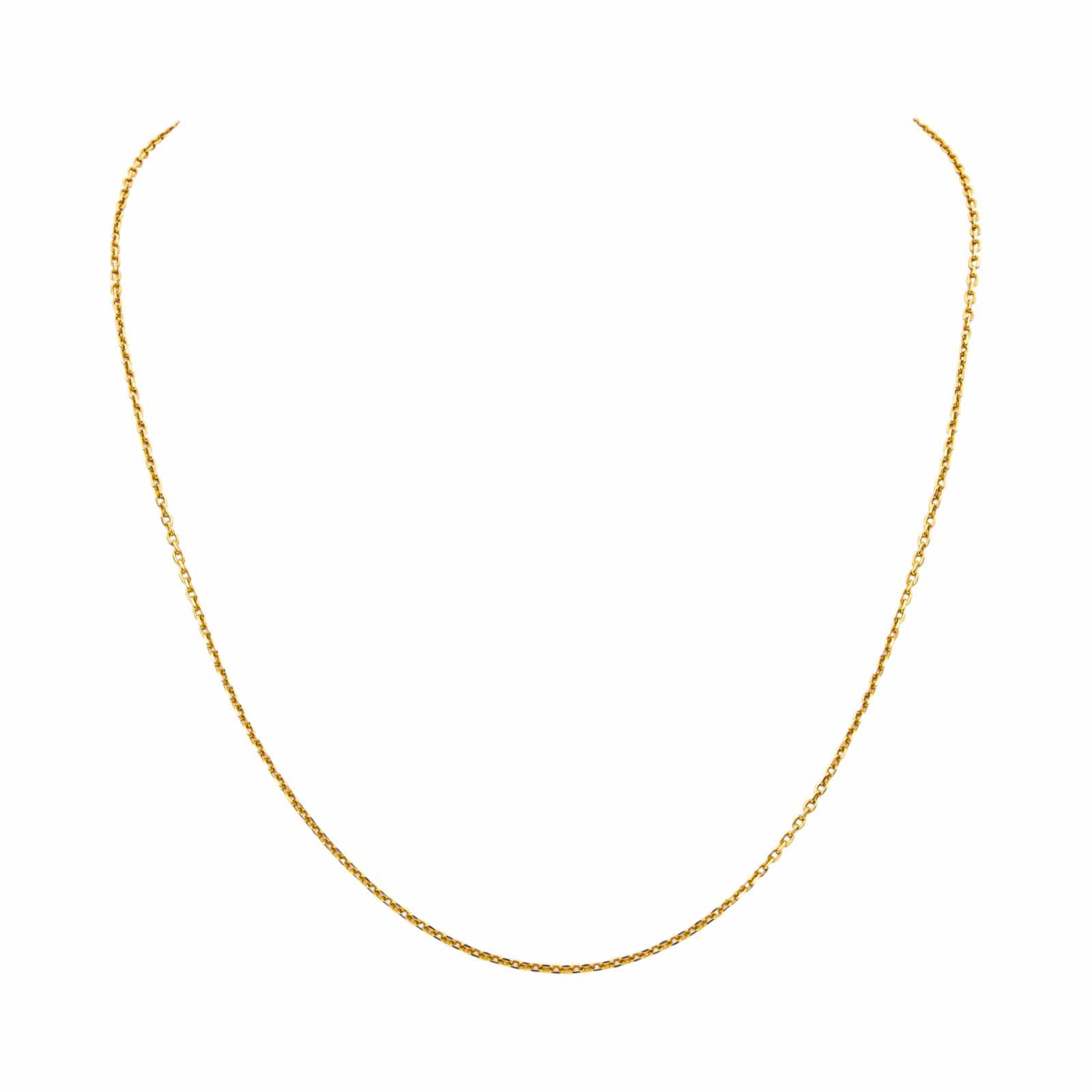Link yellow gold anchor chain necklace 