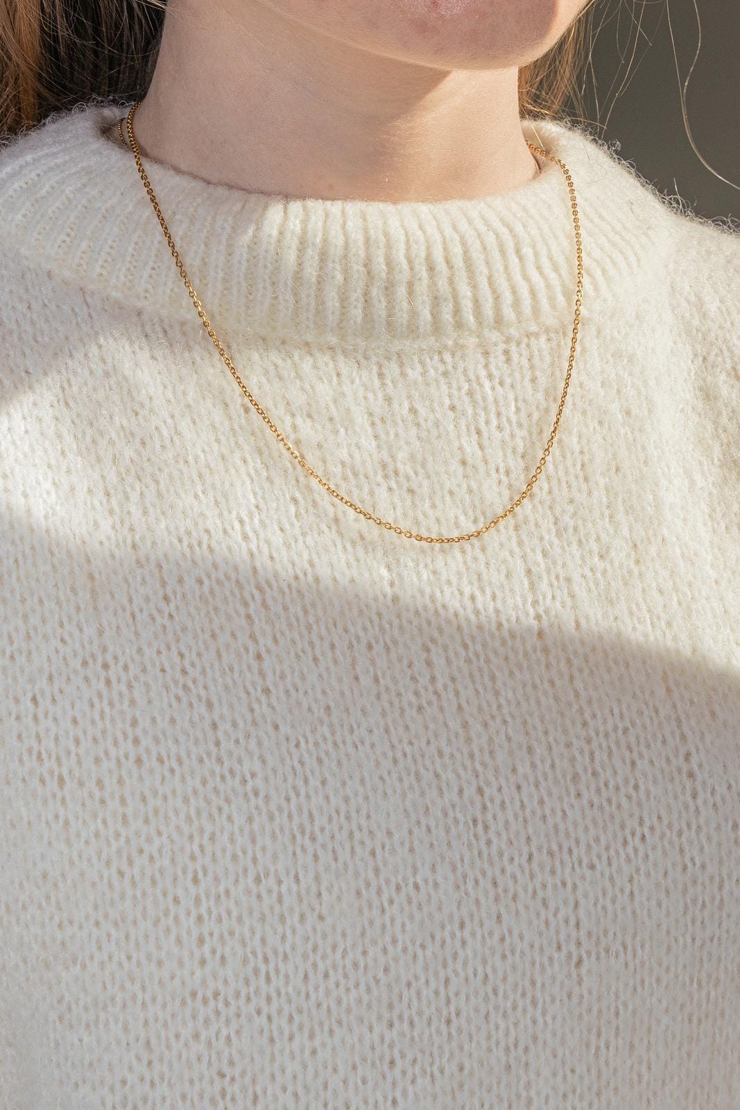 Link yellow gold anchor chain necklace  - Image 2