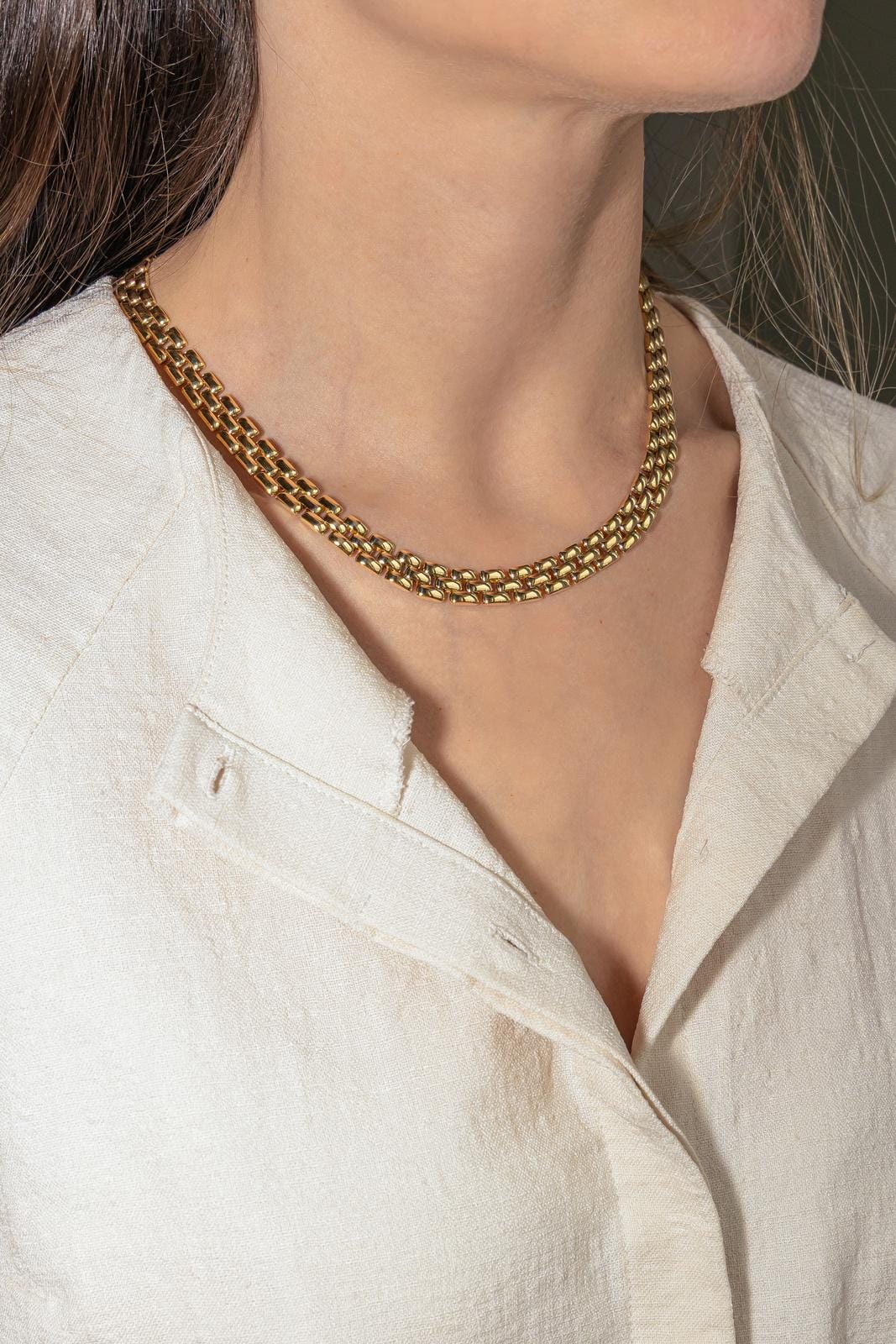 Necklace Link rice grain Yellow gold  - Image 2