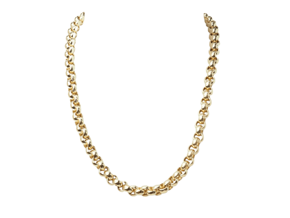 Necklace Link jaseron in 18K yellow gold 