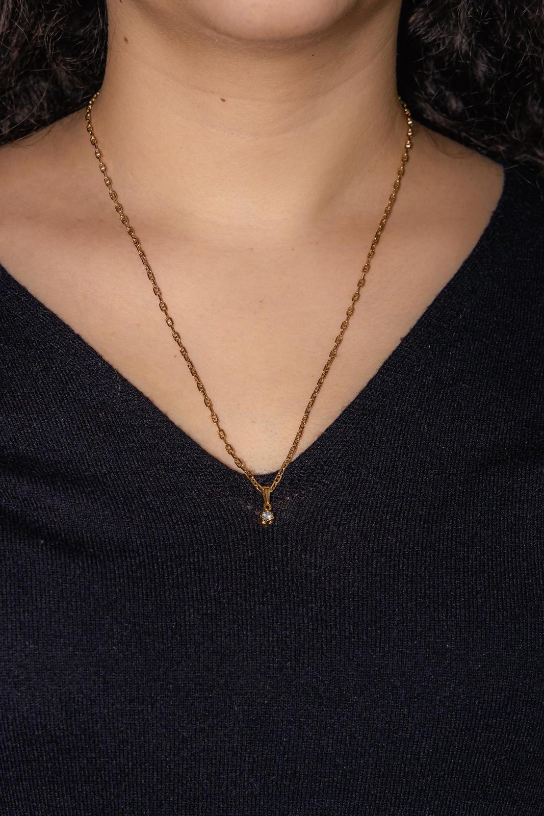 Necklace Link navy Yellow gold Diamond  - Image 2