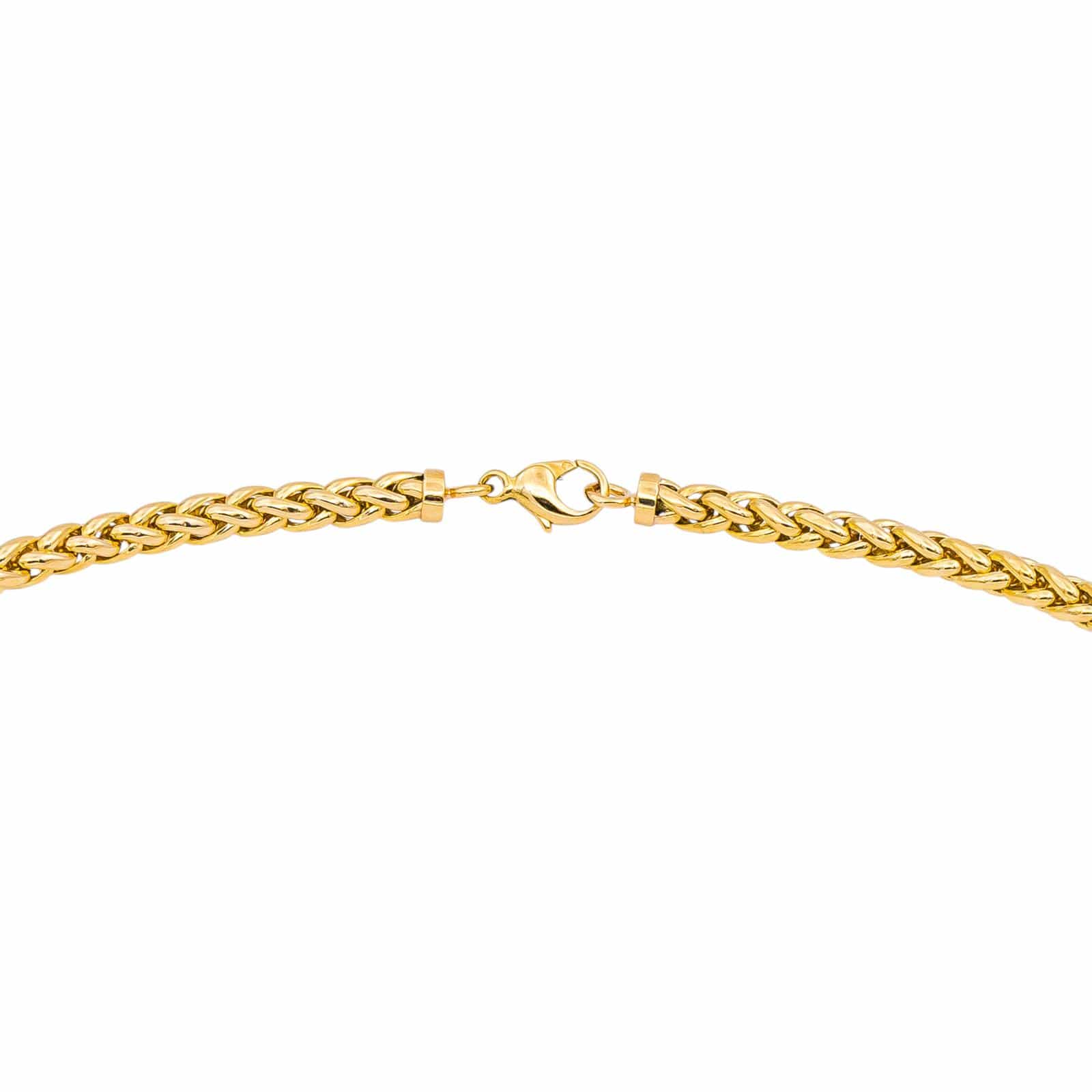 Link palm tree necklace in yellow gold  - Image 7