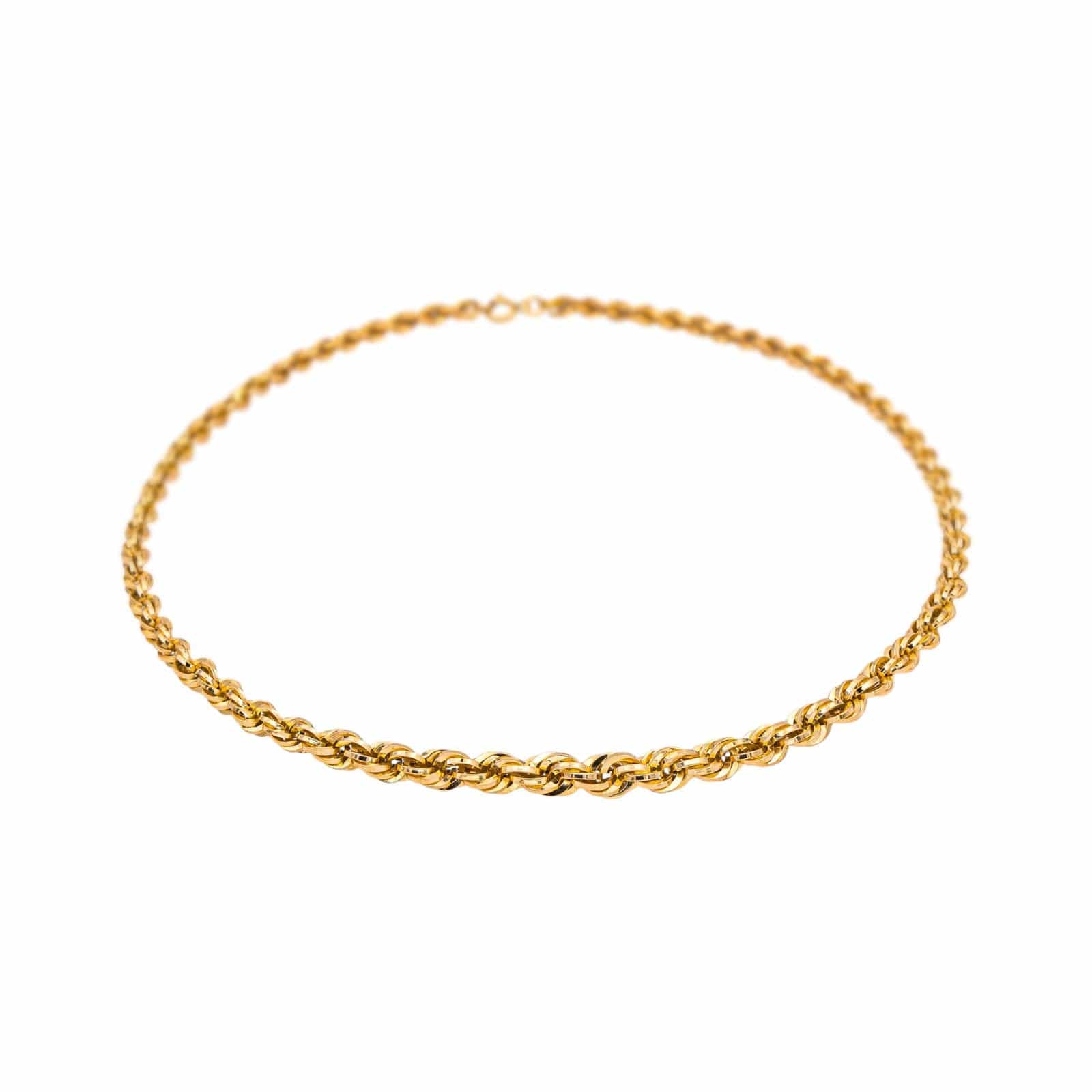 Twisted necklace Link Yellow gold  - Image 3
