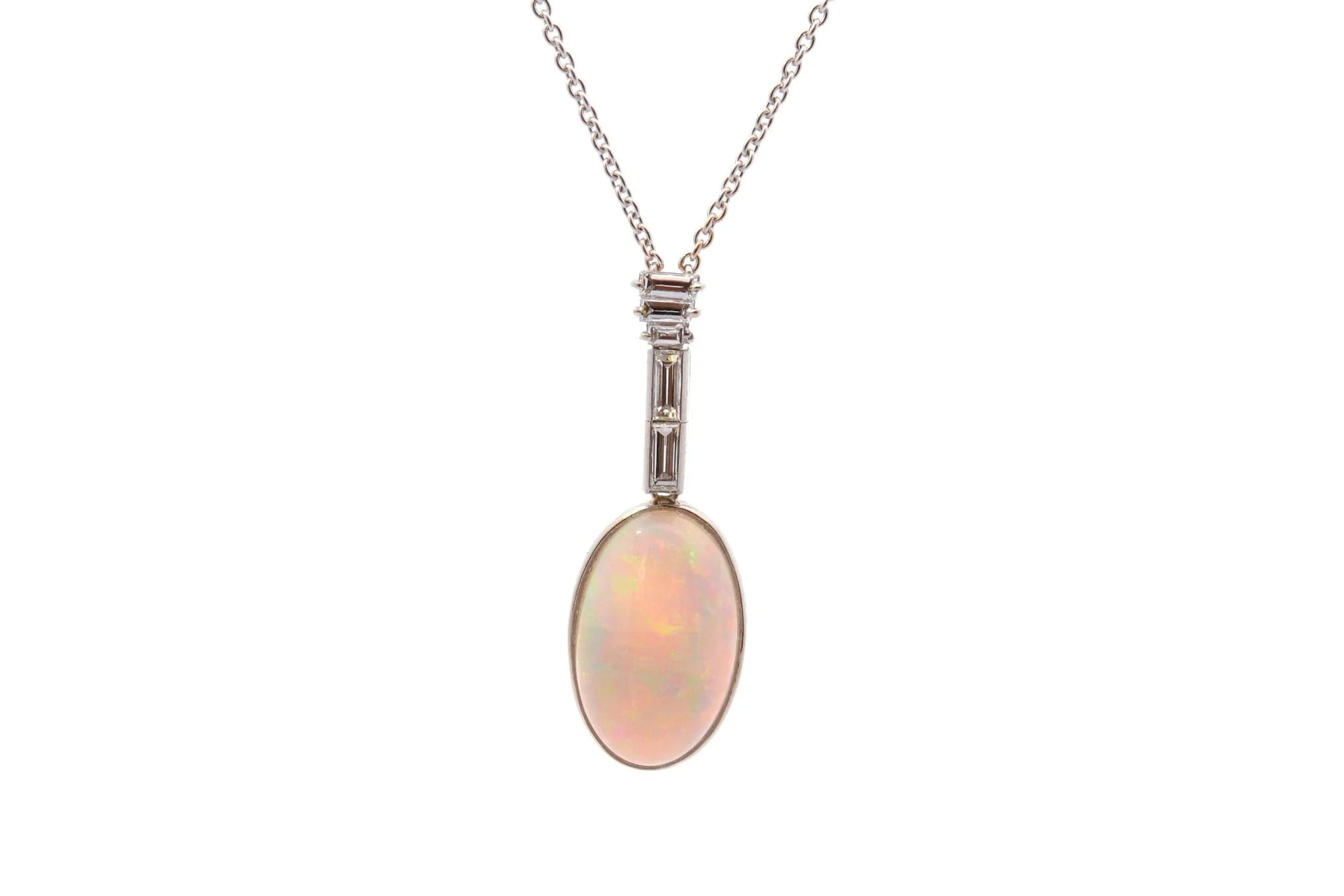 Necklace - 6.11 ct opal and diamonds  - Image 2